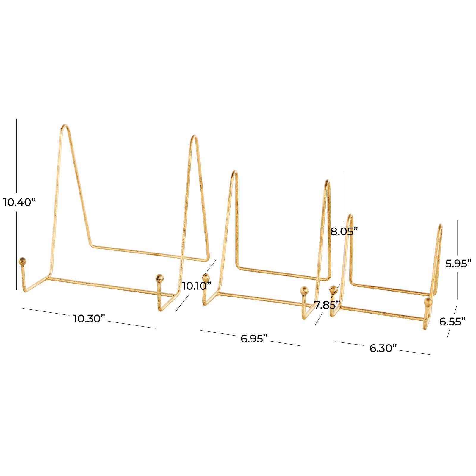 Gold Metal Wide Triangle Display Easel Set