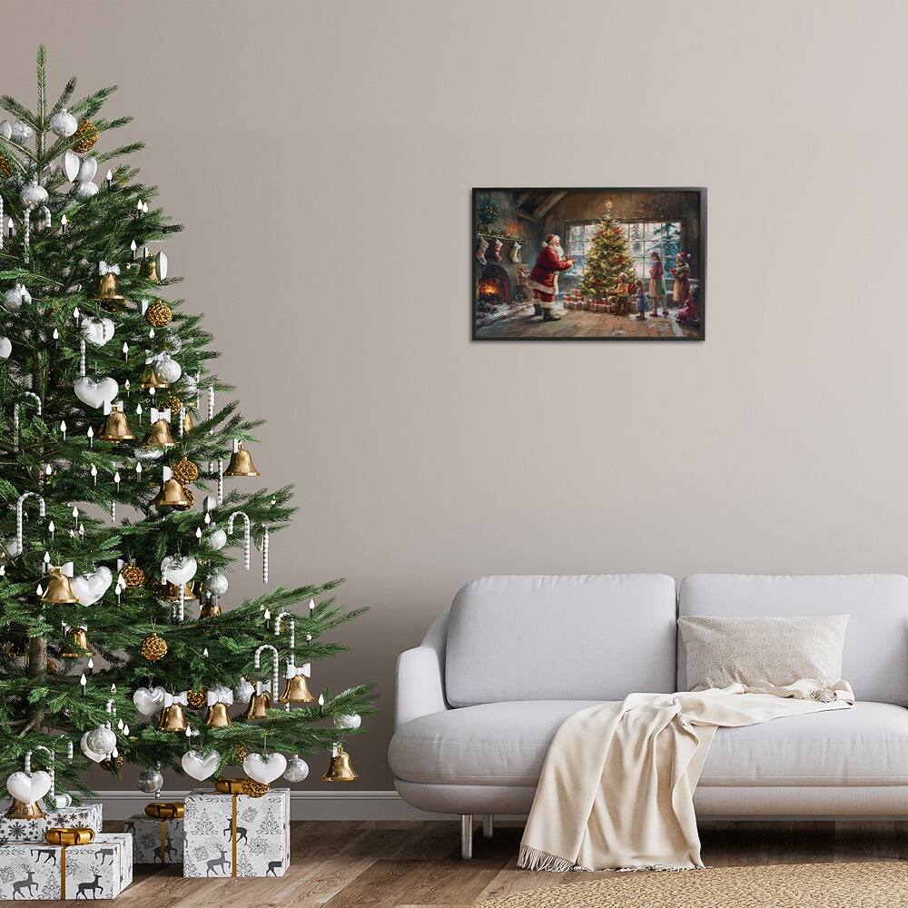 Stupell Industries Christmas Morning Family Framed Giclee Wall Art