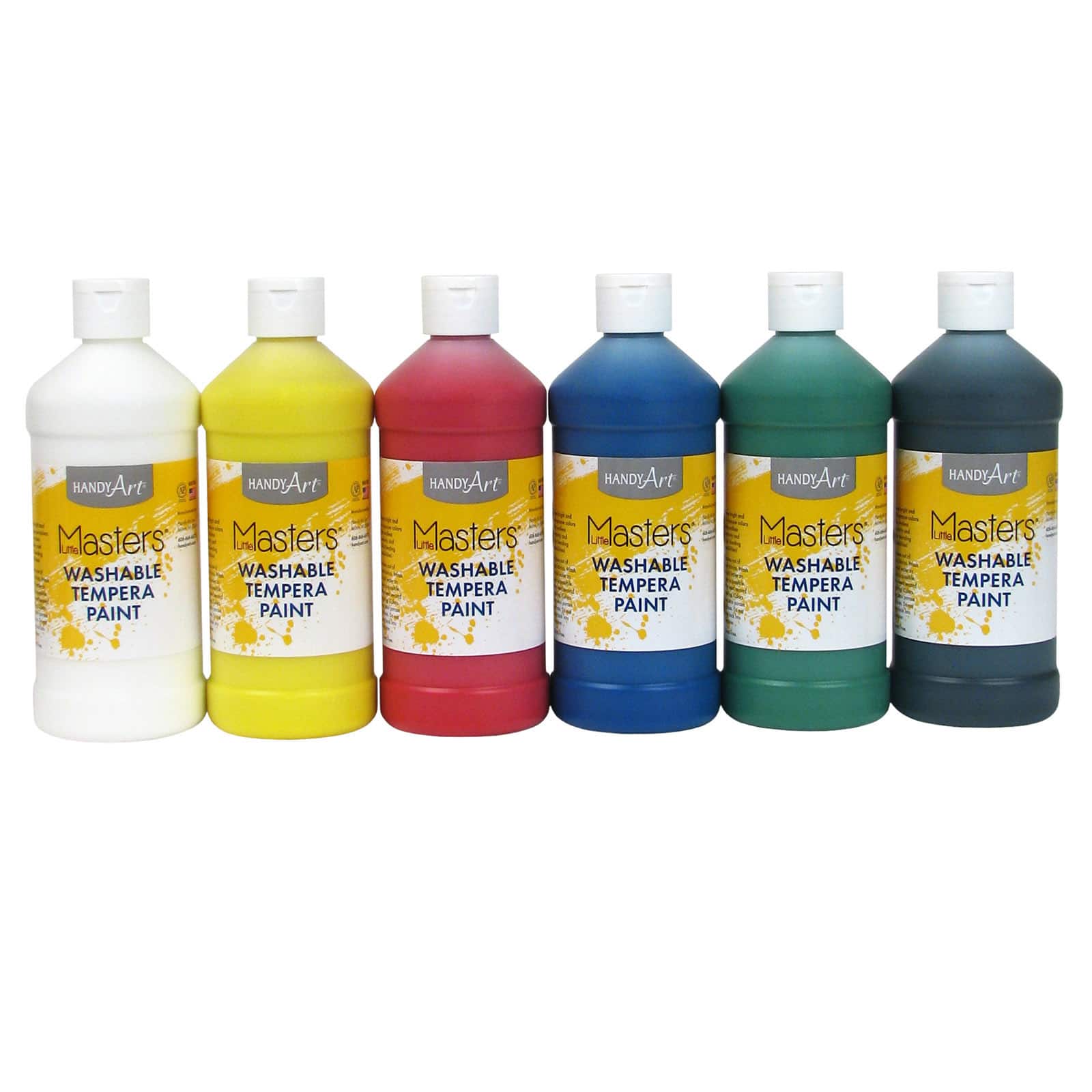 6 Packs: 6 ct. (36 total) Handy Art® 16oz. Little Masters Washable Tempera Paint