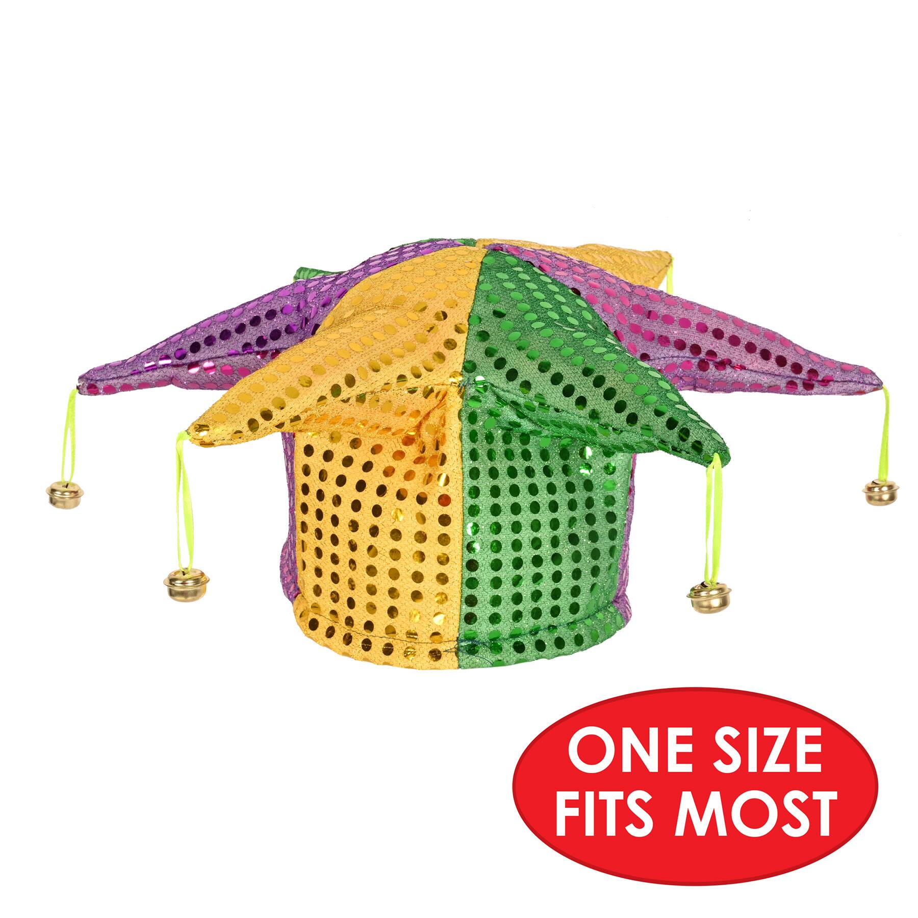 Beistle Mardi Gras Glitz 'N Gleam Jester Hat