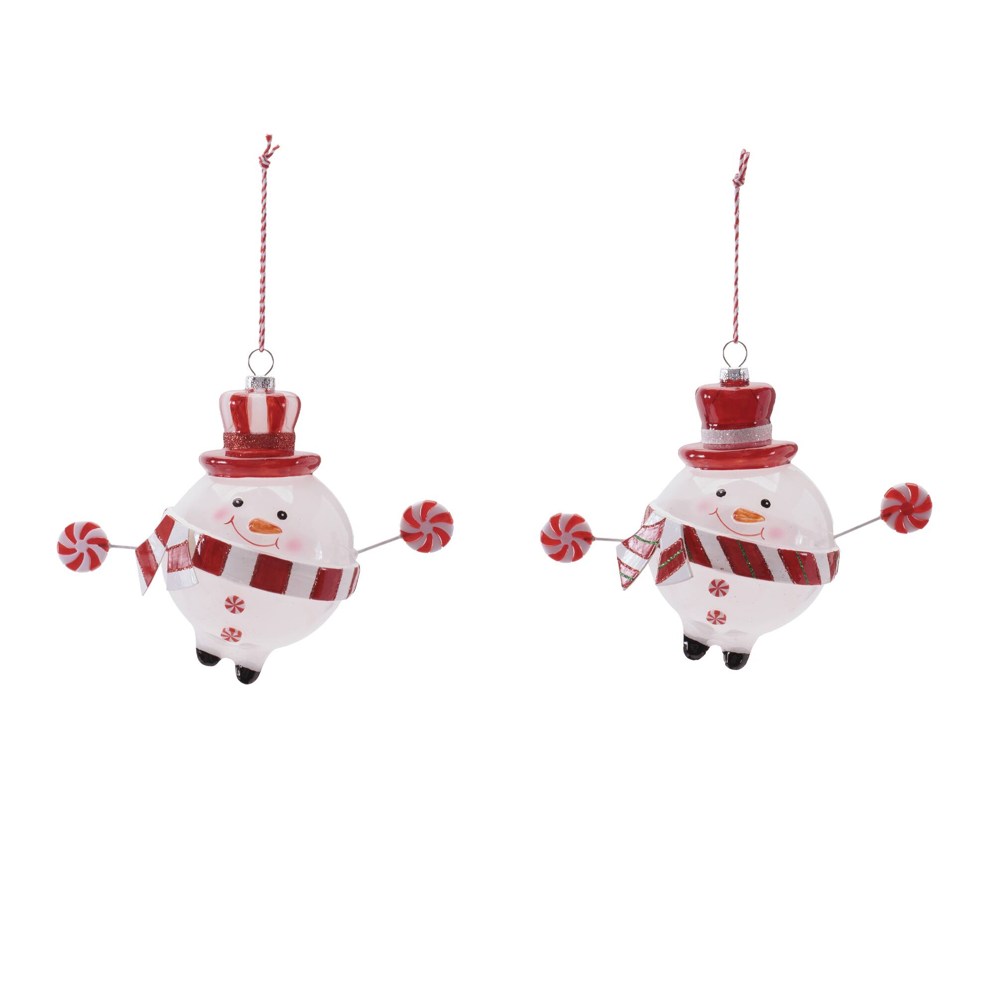 Melrose 5" Snowman with Candy Ornaments, 6ct.
