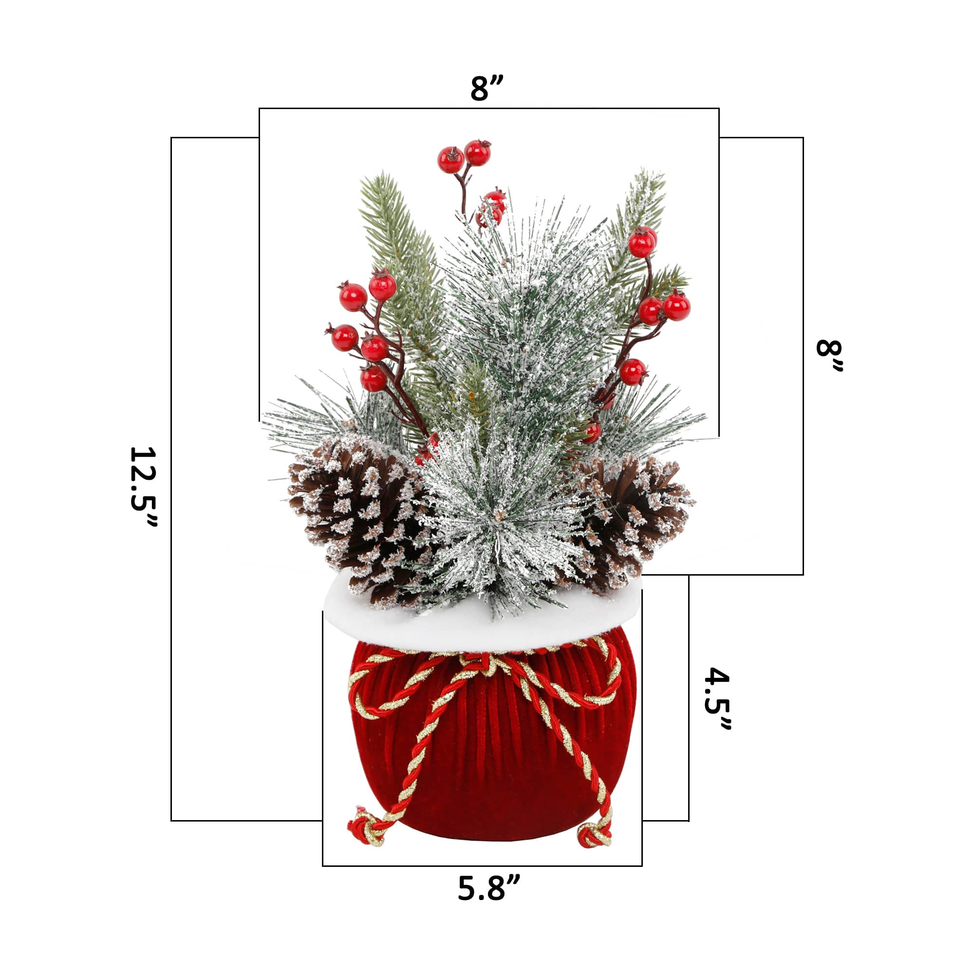12.5" Christmas Tree Gift Bag