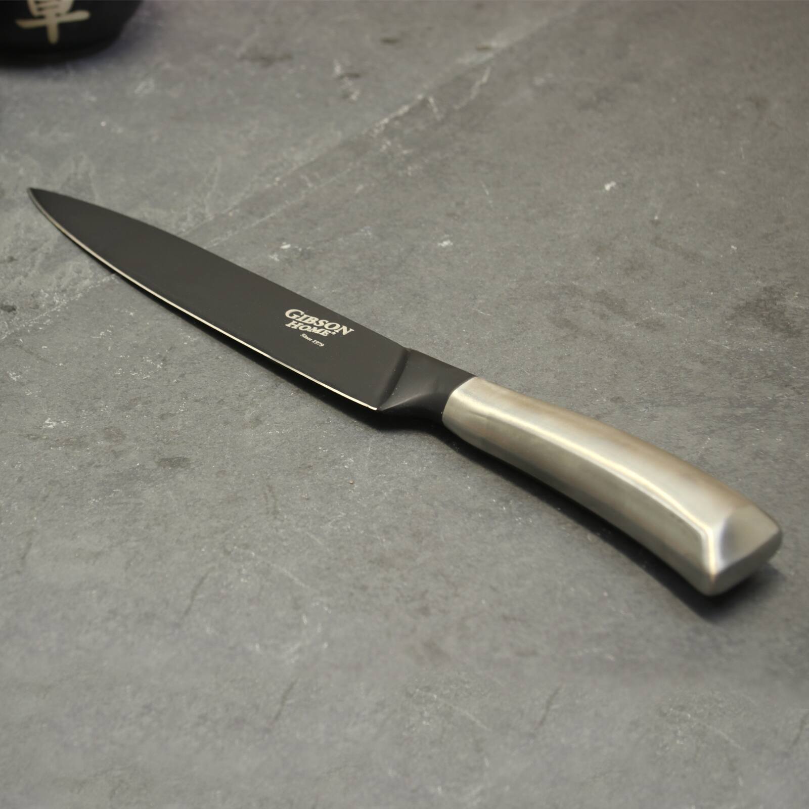 Gibson Home® Opus 8'' Black Stainless Steel Nonstick Carving Knife