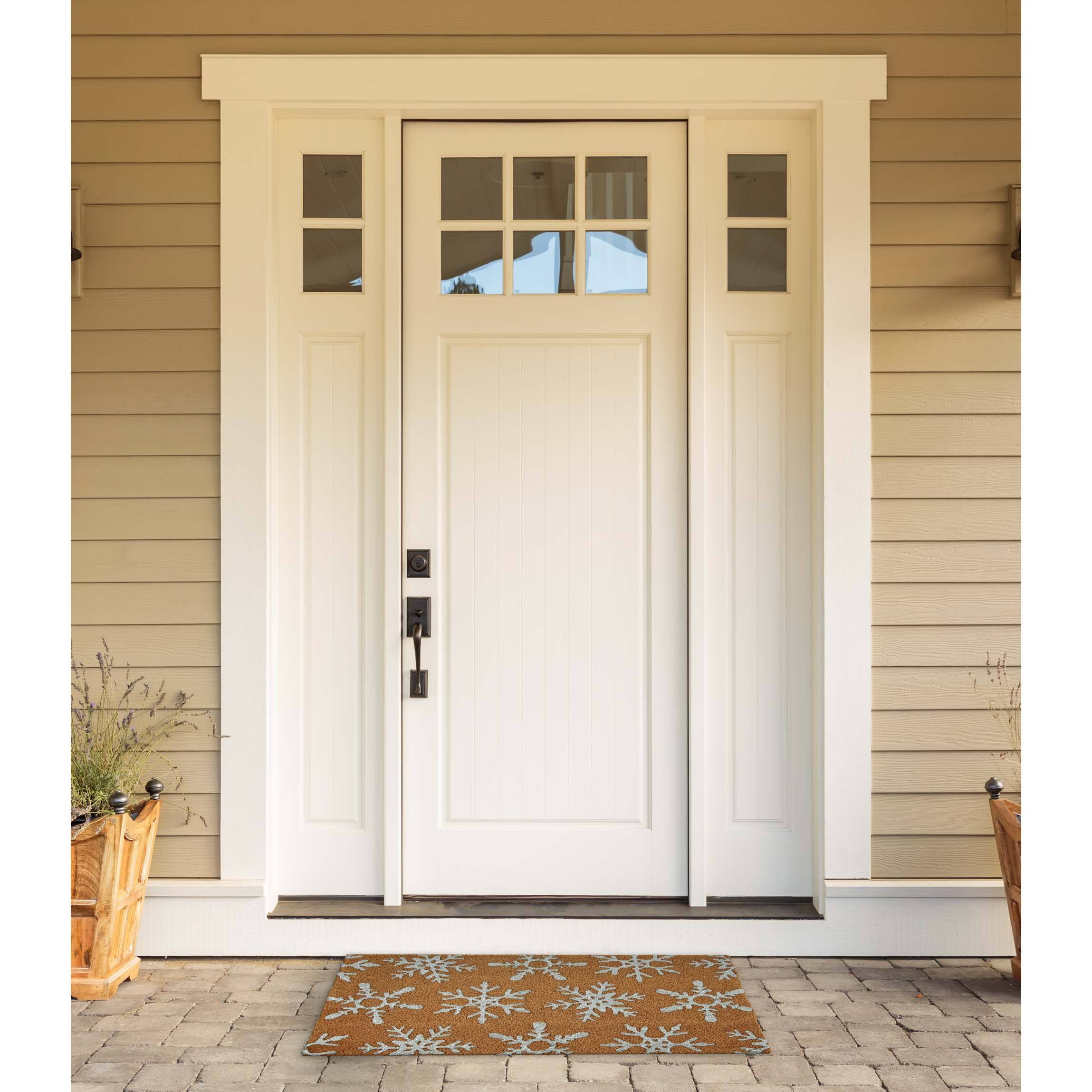 DII® Silver Snowflakes Glitter Doormat