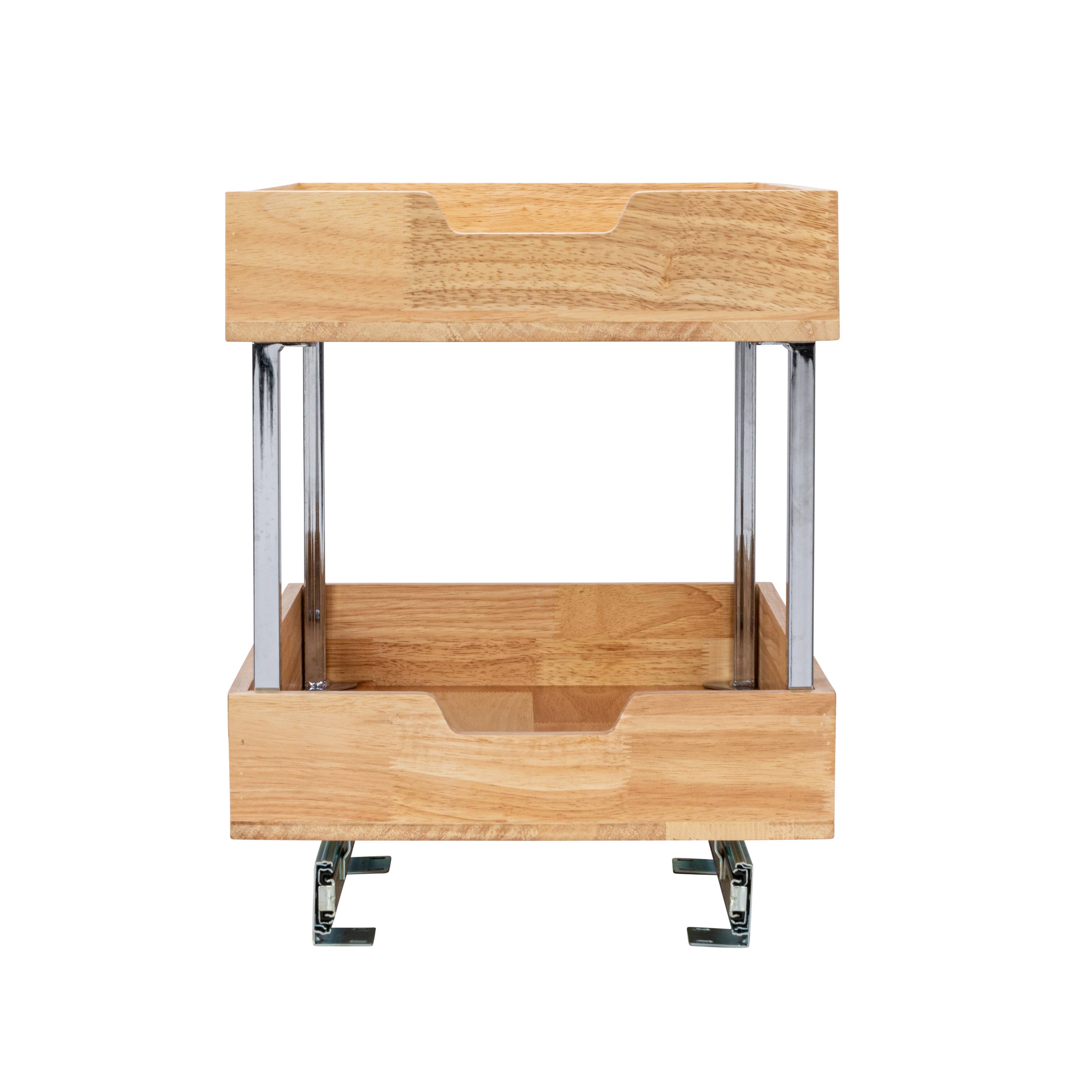 Household Essentials Glidez Wood 2-Tier Cabinet Organizer