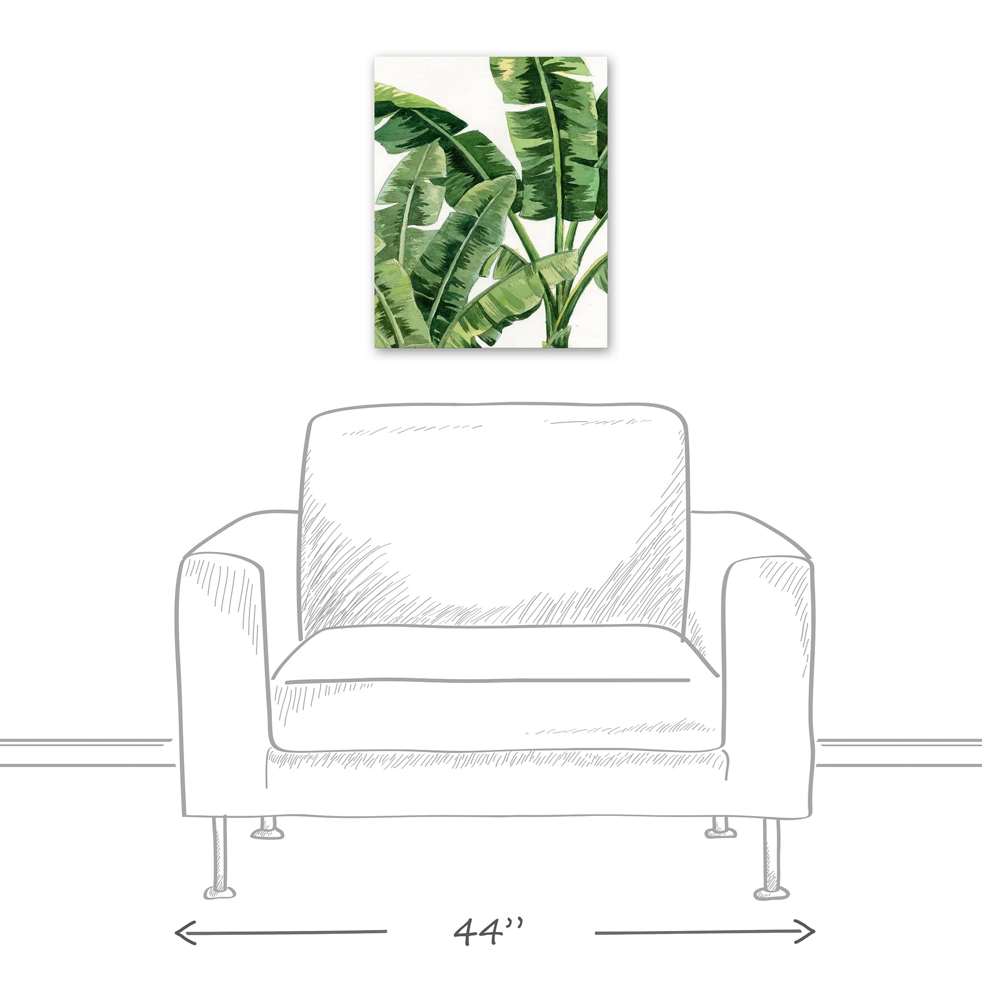 Palm Fronds 16" x 20" Canvas Wall Art