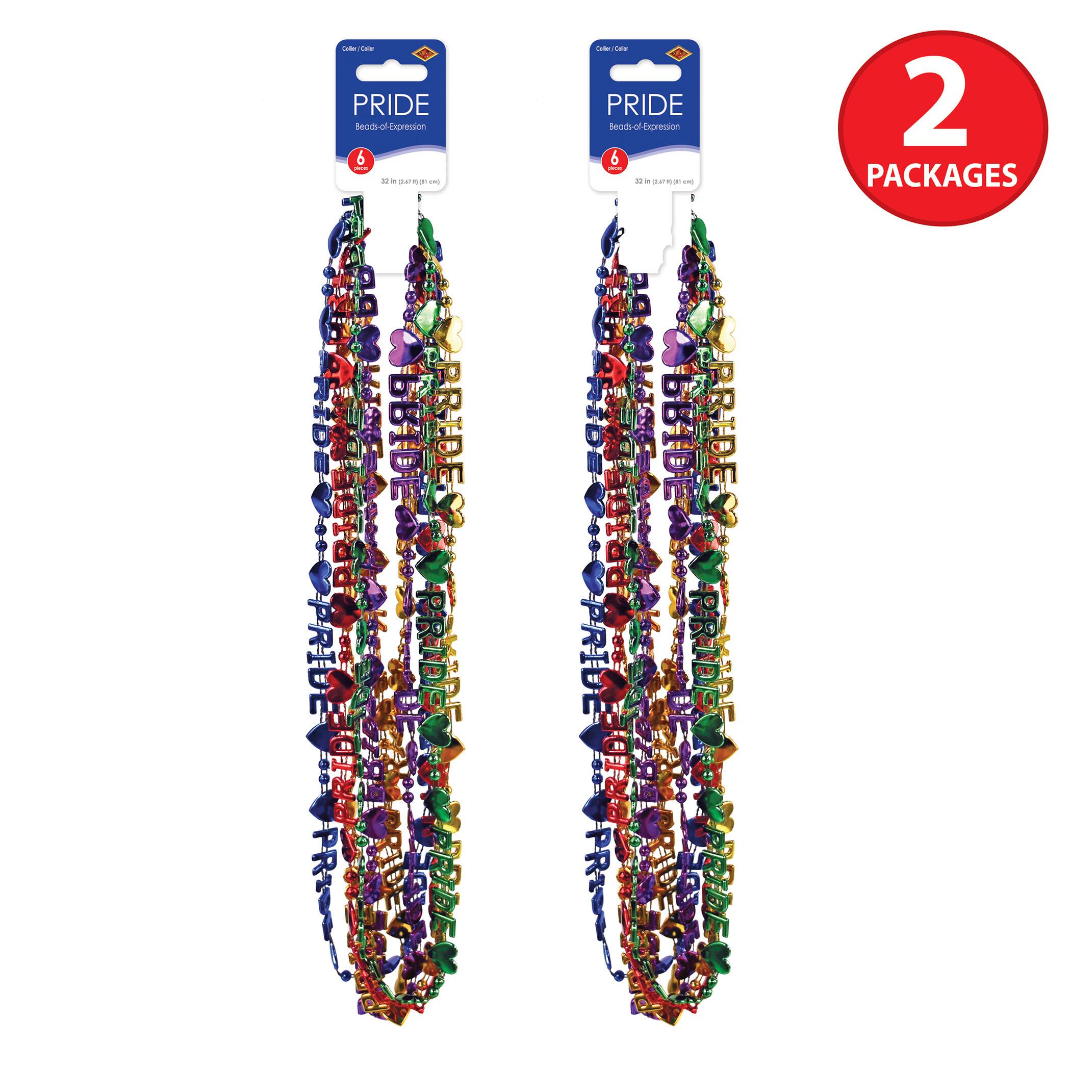 Beistle 32" Pride Rainbow Beads-Of-Expression, 12ct.