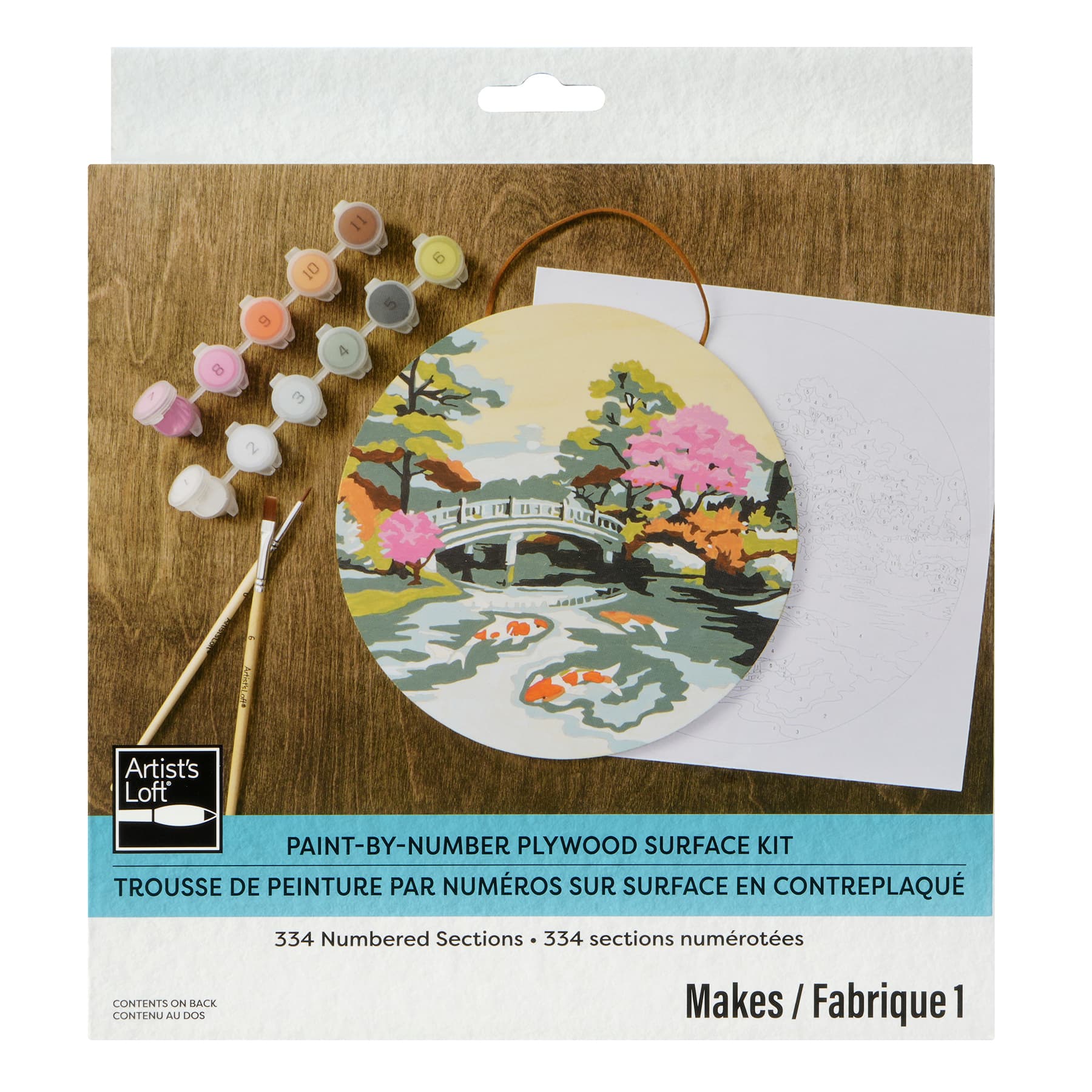 Koi Pond Paint-by-Number Plywood Surface Kit by Artist's Loft®