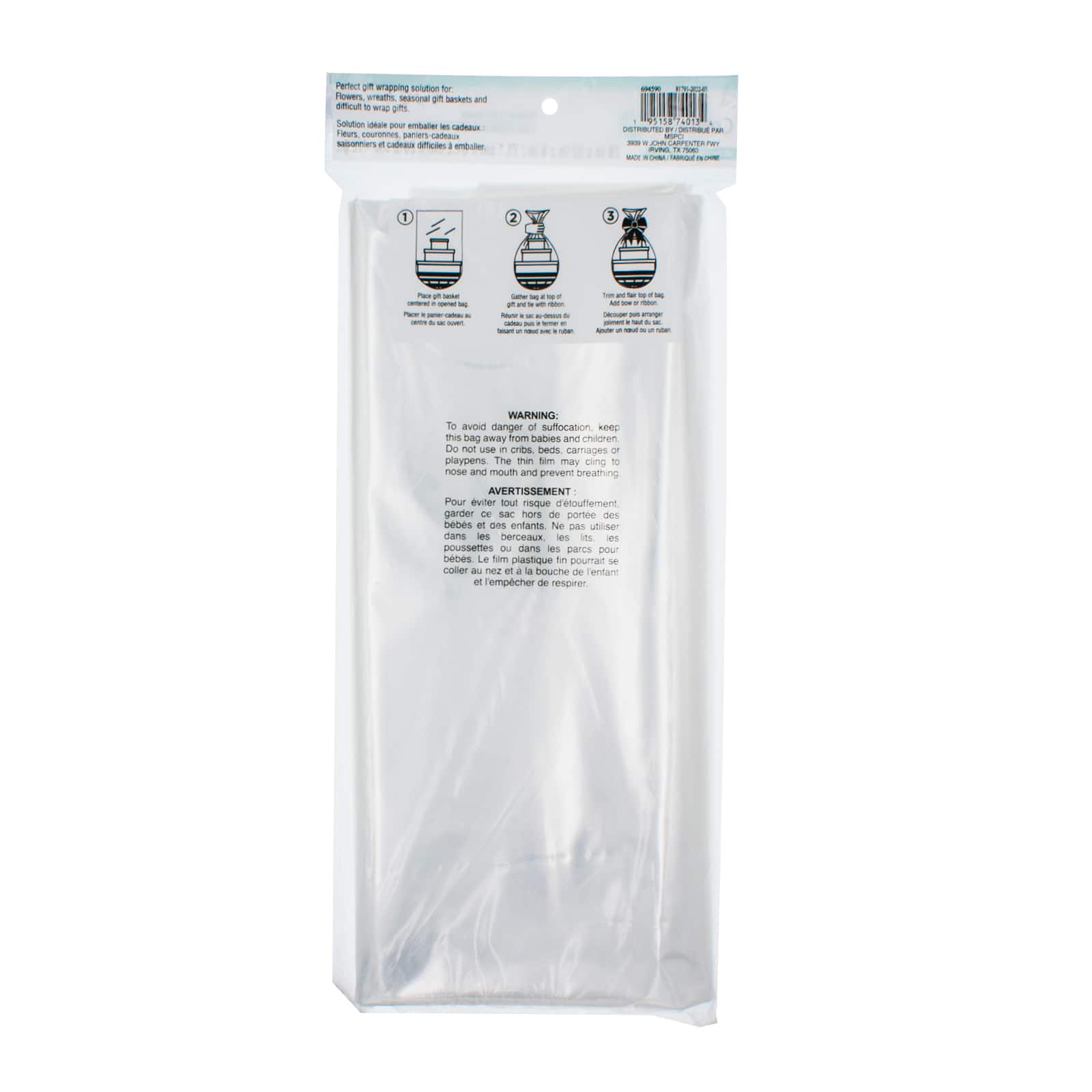 12 Packs: 12 ct. (144 total) Jumbo Clear Basket Gift Bags by Celebrate It™