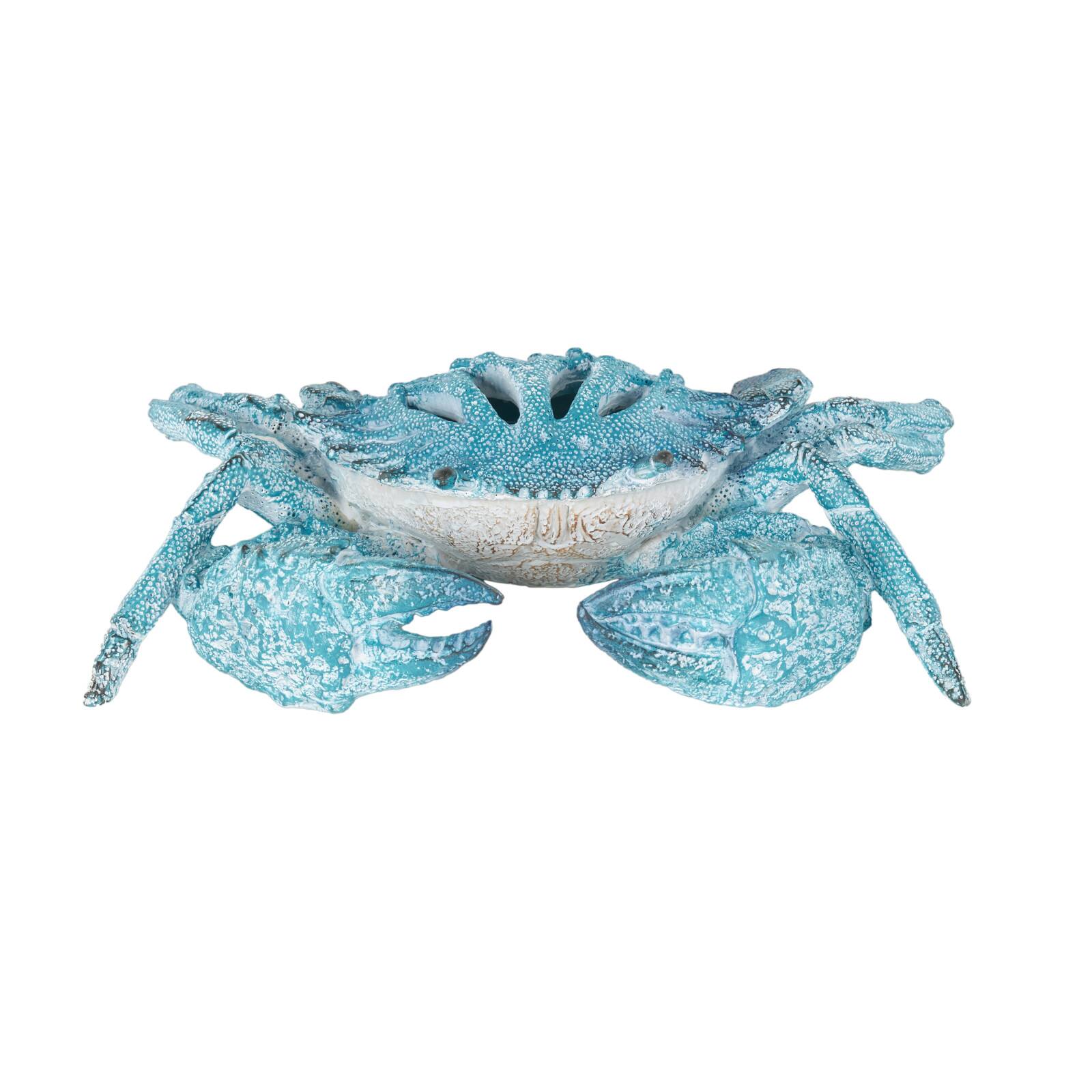 10" Polystone Crab Textured Decorative Sculpture