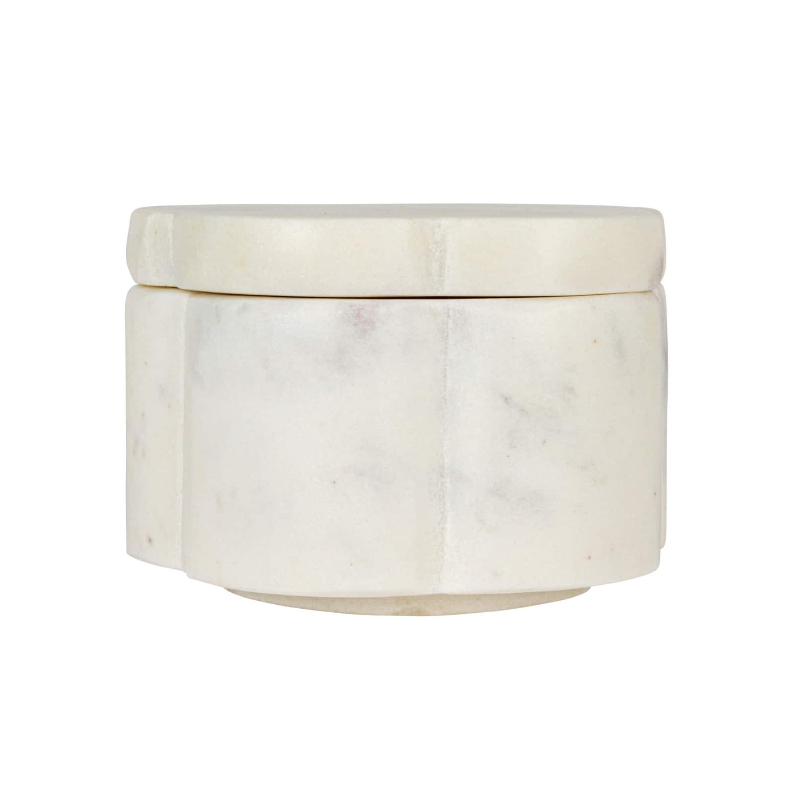 Hello Honey® Elegant White Marble Pinch Pot with Lid