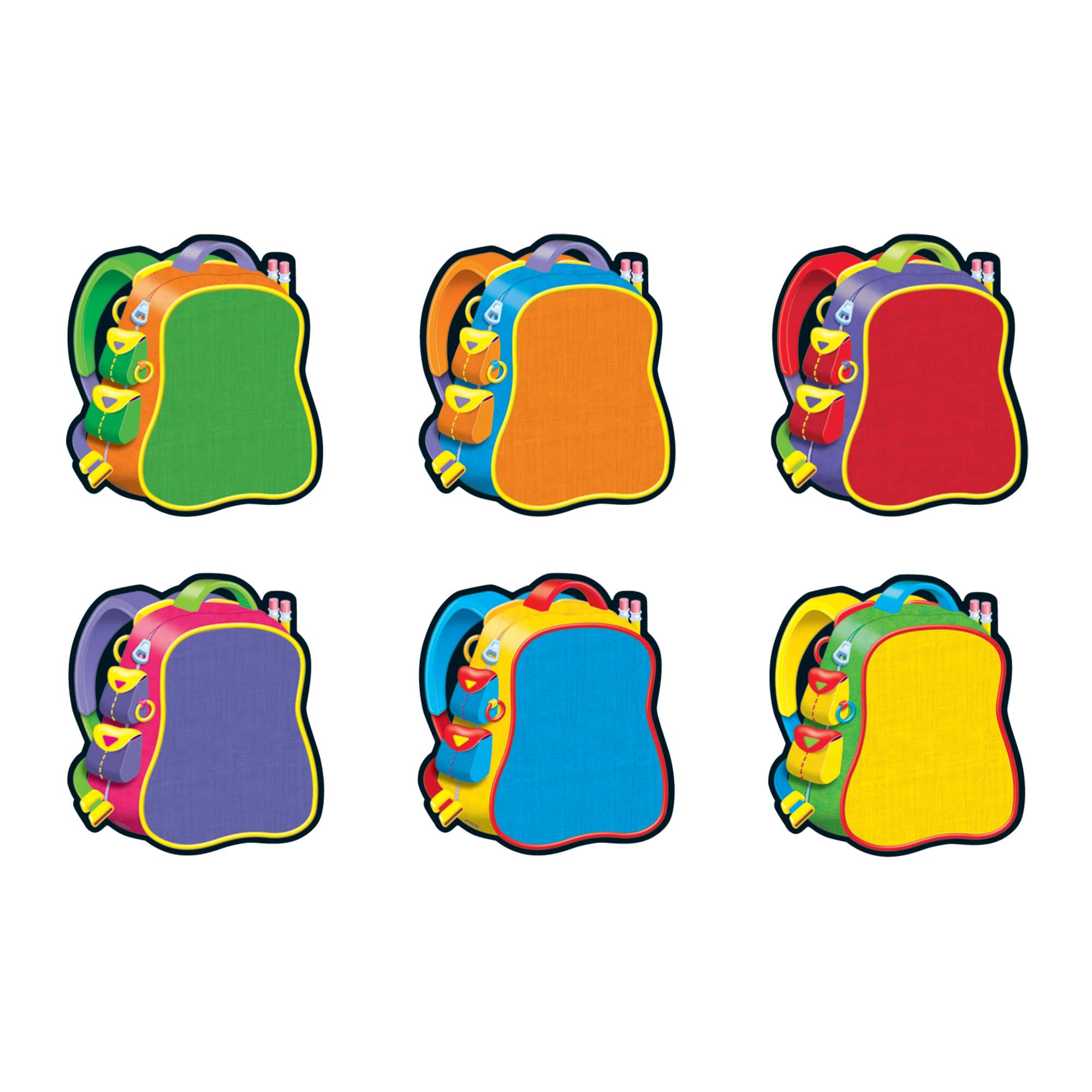 Trend; Trend Classic Accents® Bright Backpacks Variety Pack, 3 Packs of 36; Category:Bulletin Board Accents; Image:3