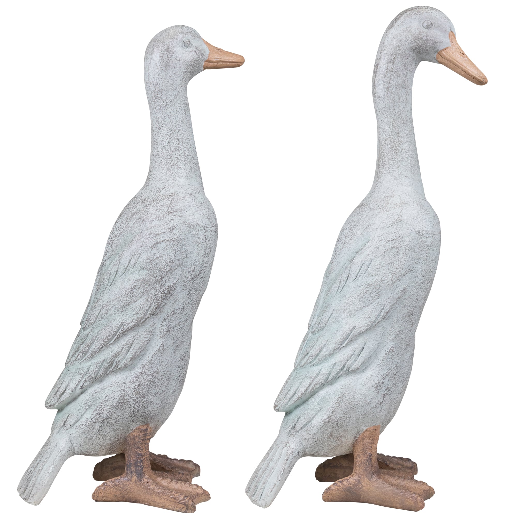 Ducks Outdoor Garden Statues - 17.25" - Set of 2