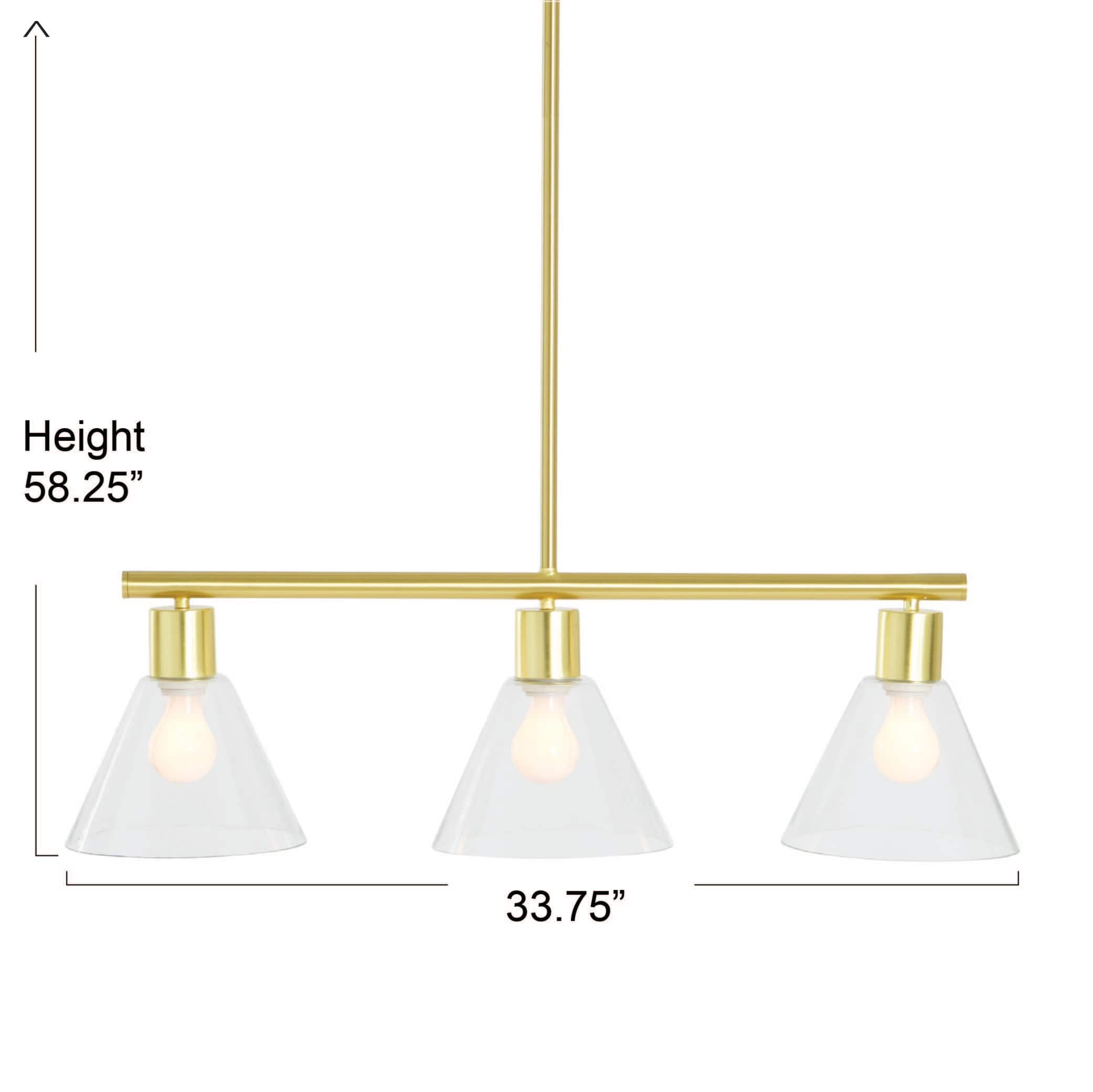 Hello Honey® Brushed Gold Modern Linear Ceiling Light
