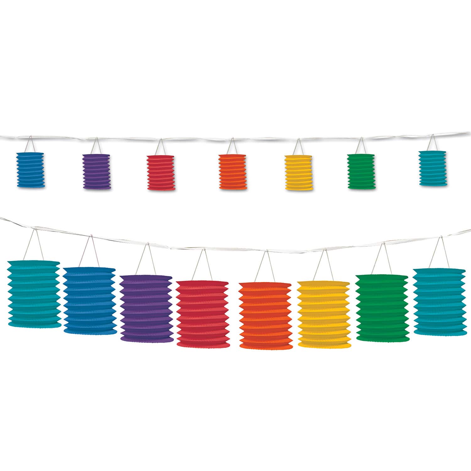 Beistle 12ft. Rainbow Lantern Garland