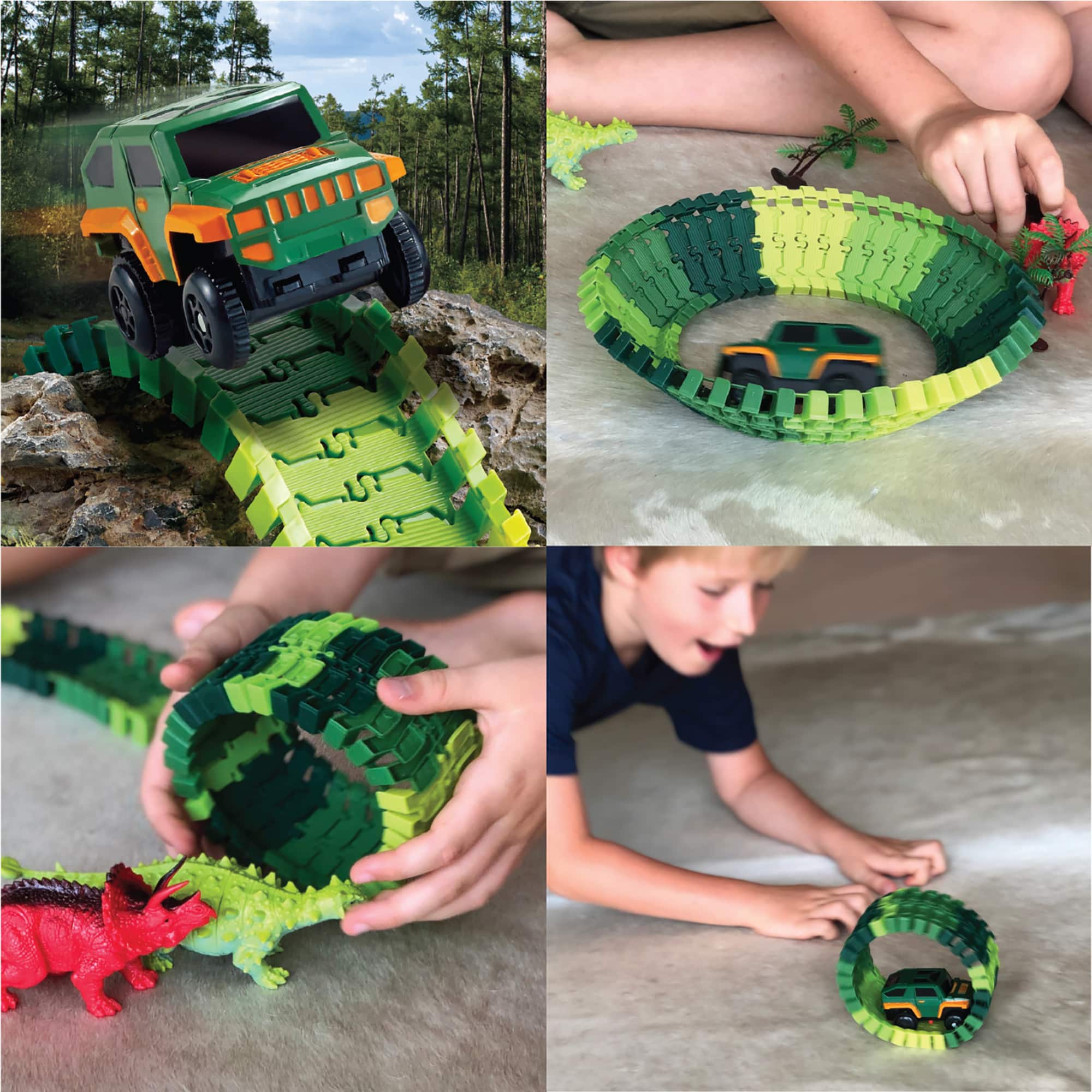 The Bubble Factory Dinosaur Flexible Track Set