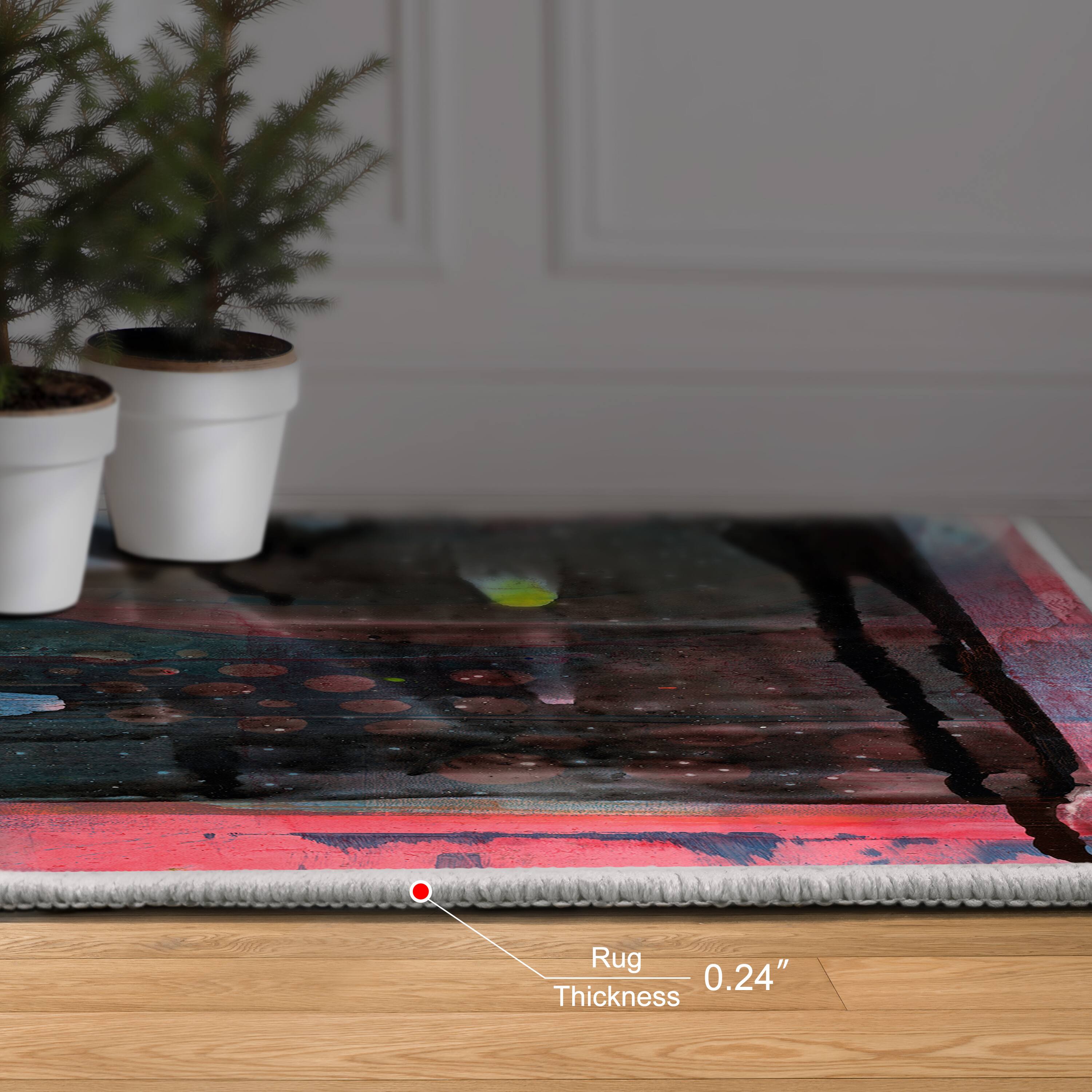 Empire Art Direct 5ft. x 7.5ft. Switching Directions I Tapis D'Art Washable Abstract Area Rug