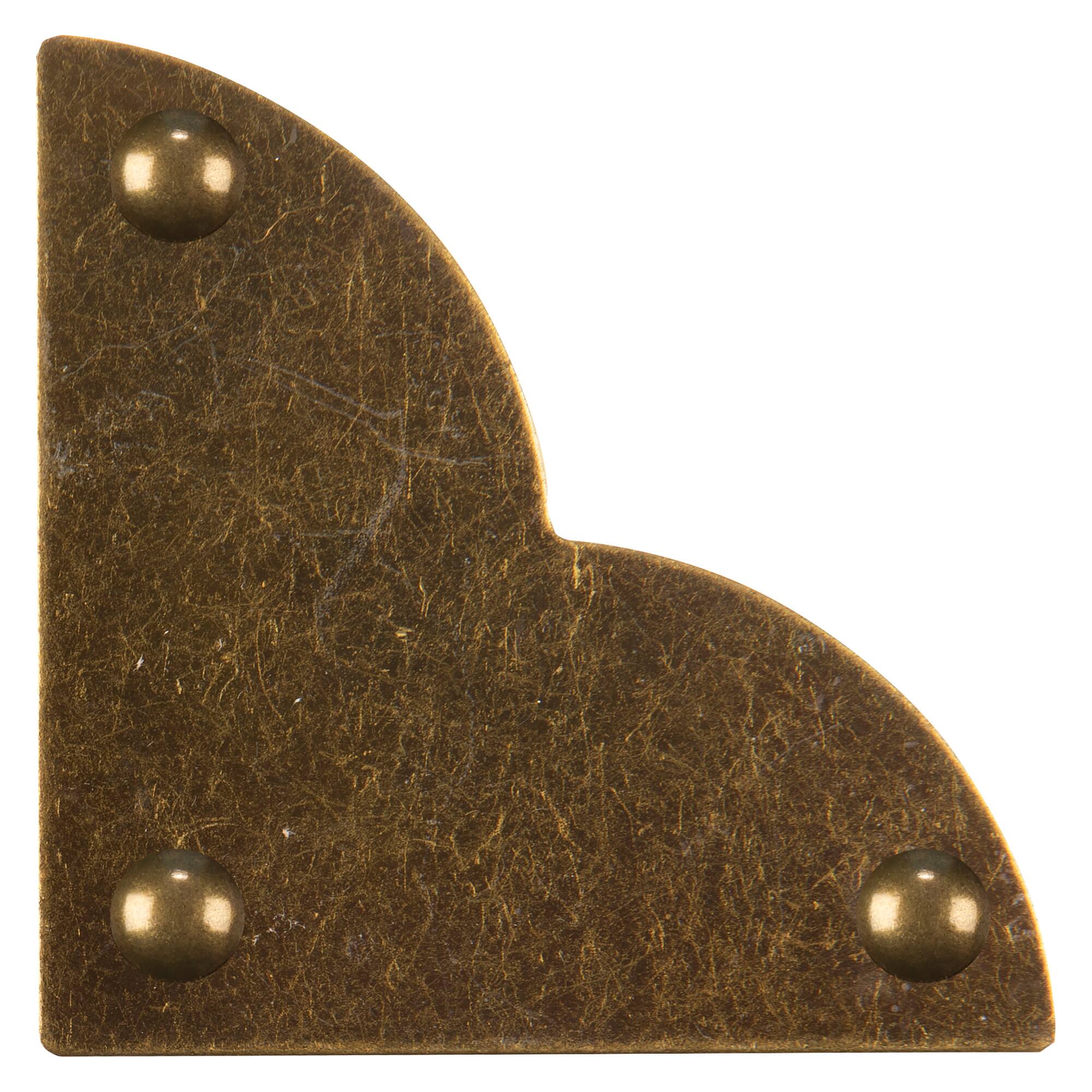 Dritz® Home Small Antique Brass Smooth Quatrefoil Corners, 3 Pack