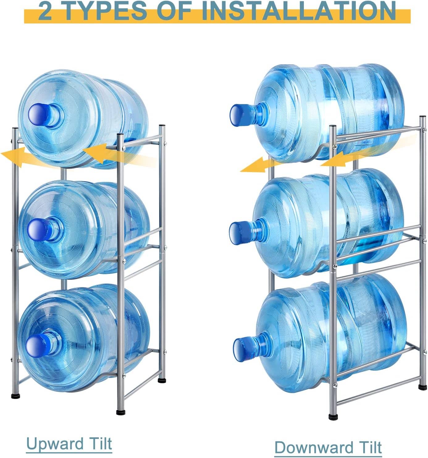 NEX™ 3-Tier 5-Gallon Silver Water Jug Storage Rack
