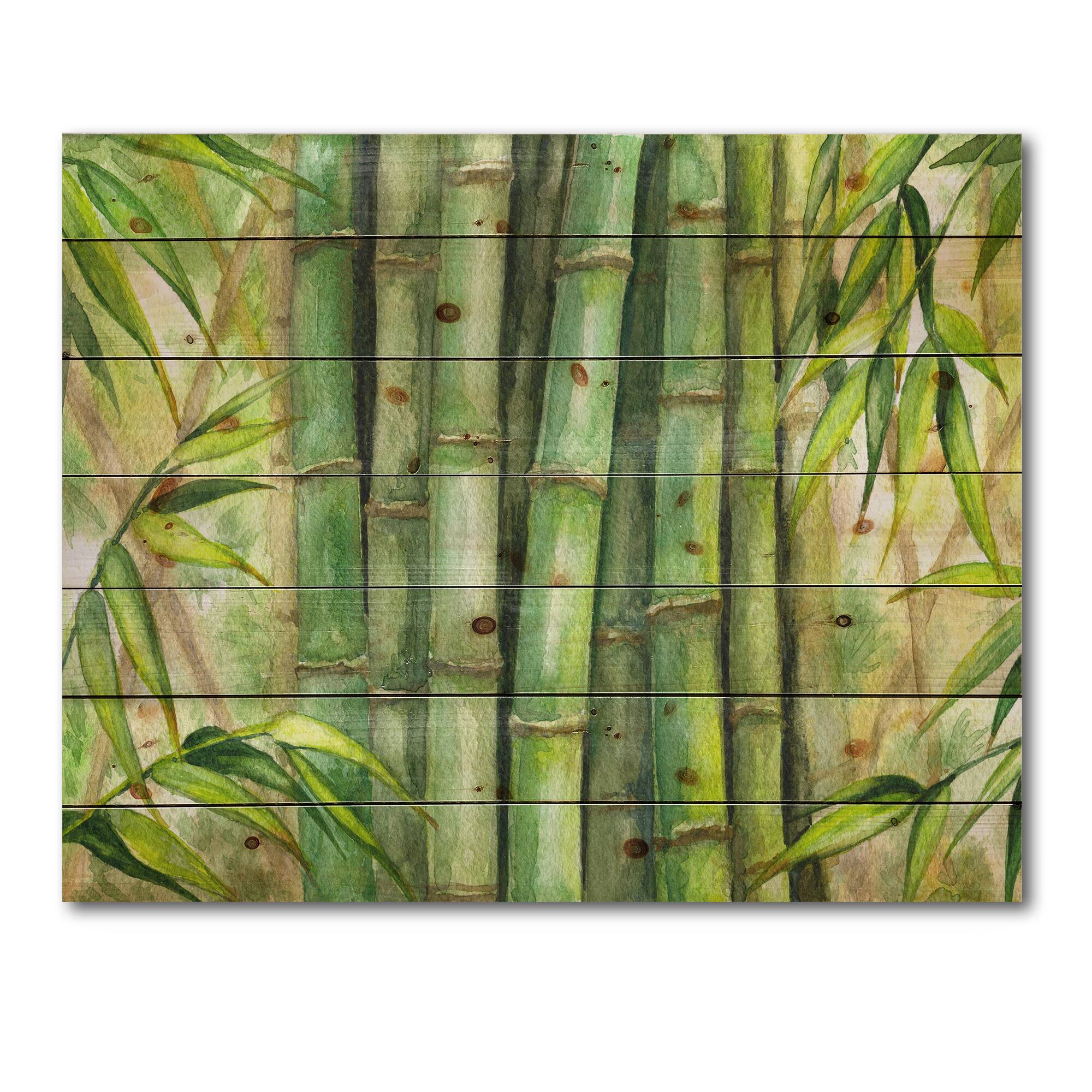 Designart - Bright Green Bamboo Stems