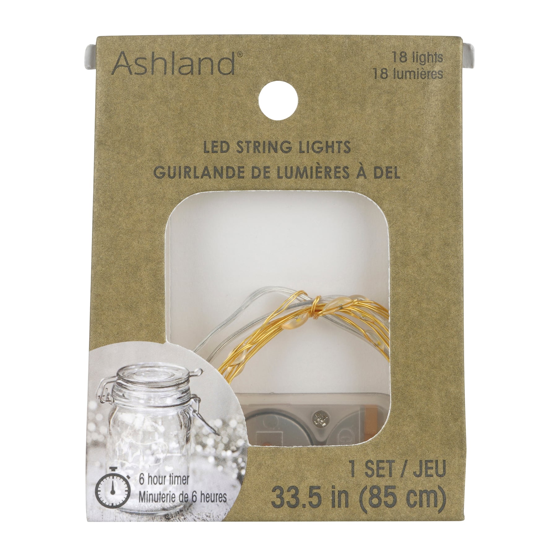 8 Pack: 18ct. Warm White LED String Lights with Gold Wire by Ashland®