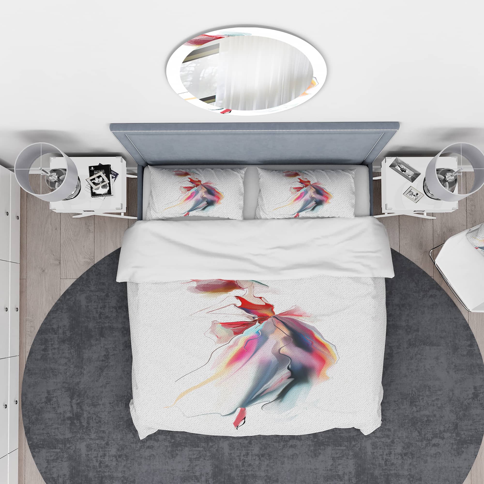 Designart 'Retro Fashion Dress' Portrait Bedding Set - Duvet Cover & Shams