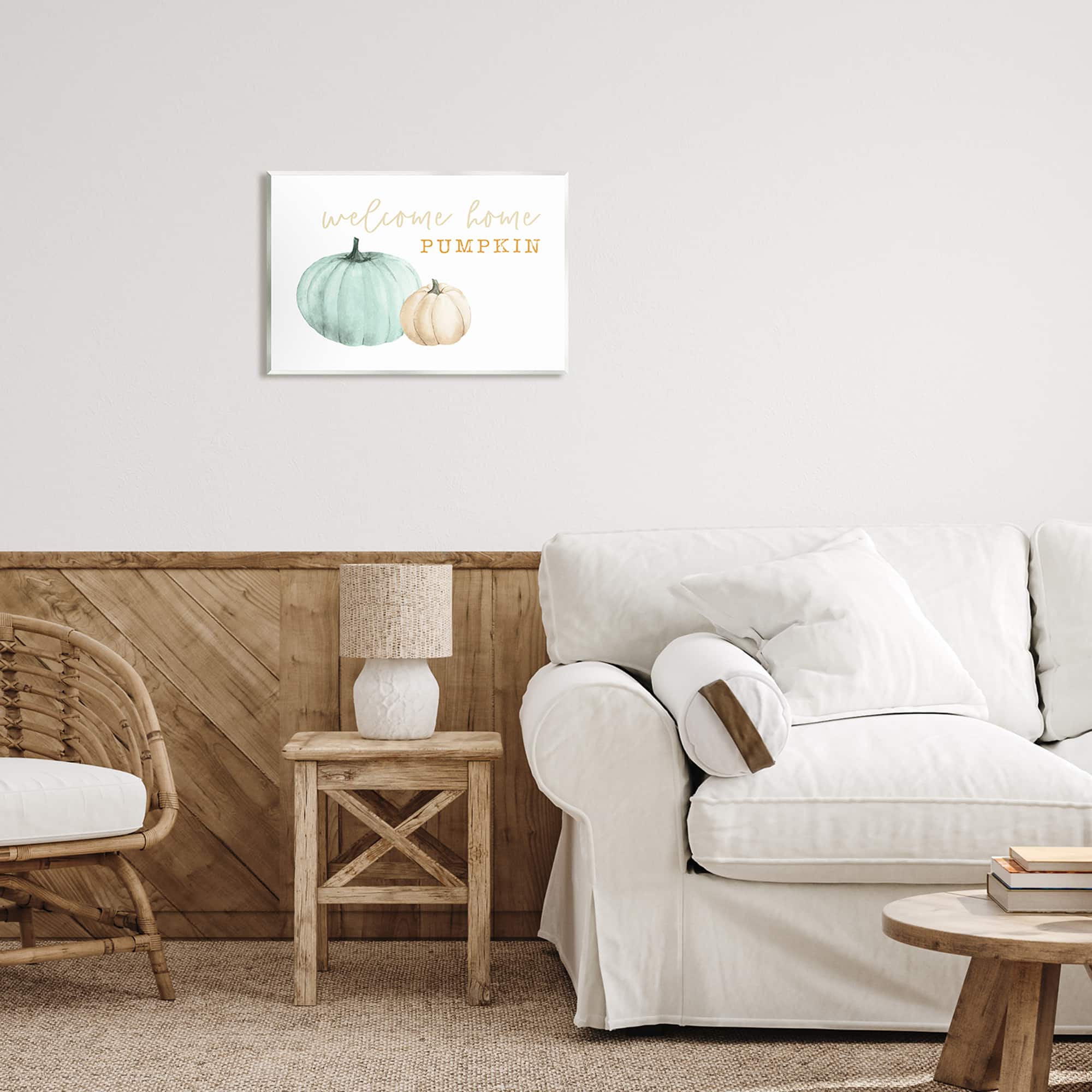 Stupell Industries Welcome Home Pumpkin Phrase Wall Plaque Art