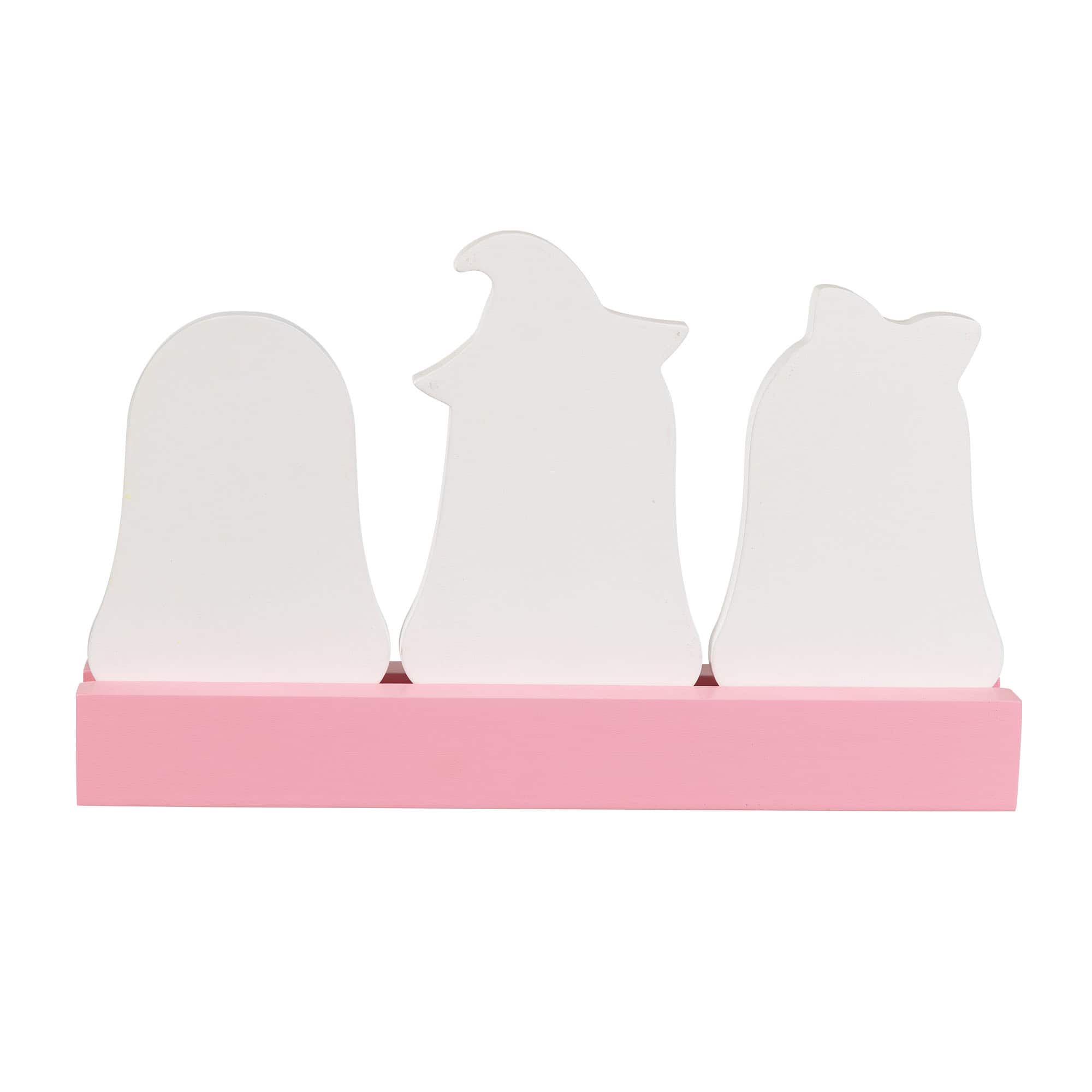 Glitzhome® 10" Halloween Wooden Epoxy Ghosts Table Decor