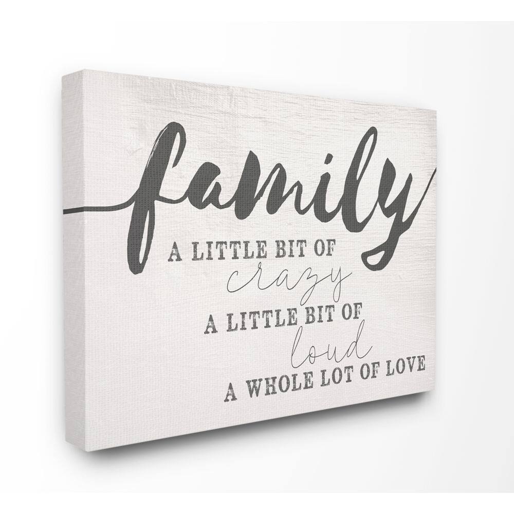 Stupell Industries Family Crazy Loud Love Canvas Wall Art