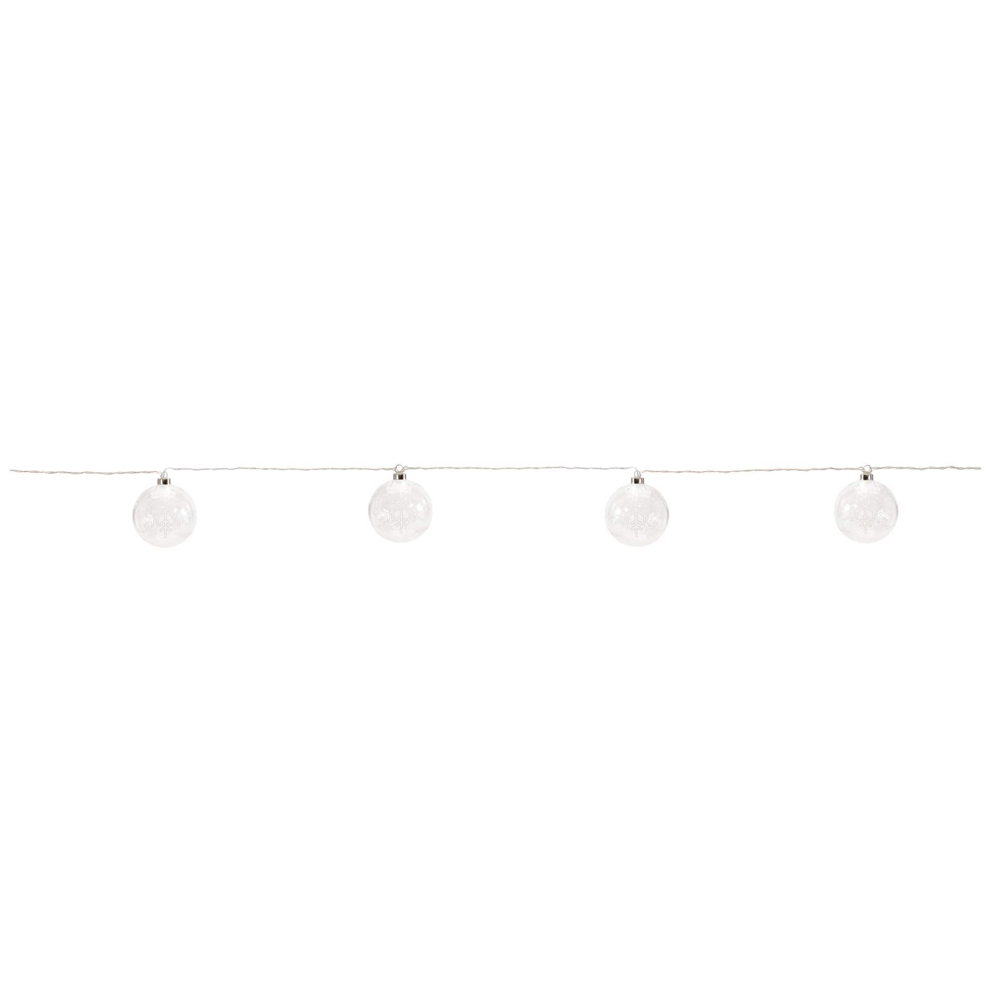 Melrose 4.75ft. Snowflake Ball Ornament LED Light String