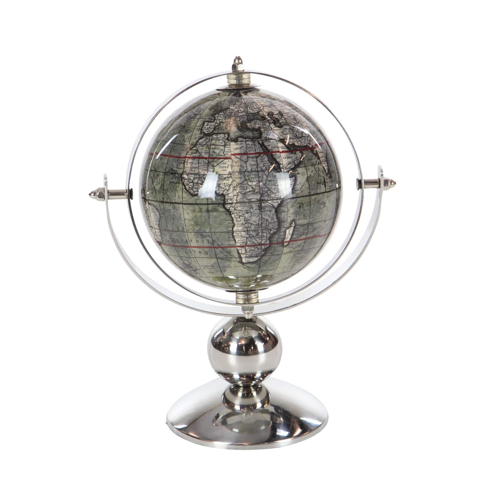 10" Silver Stainless Steel Traditional Globe