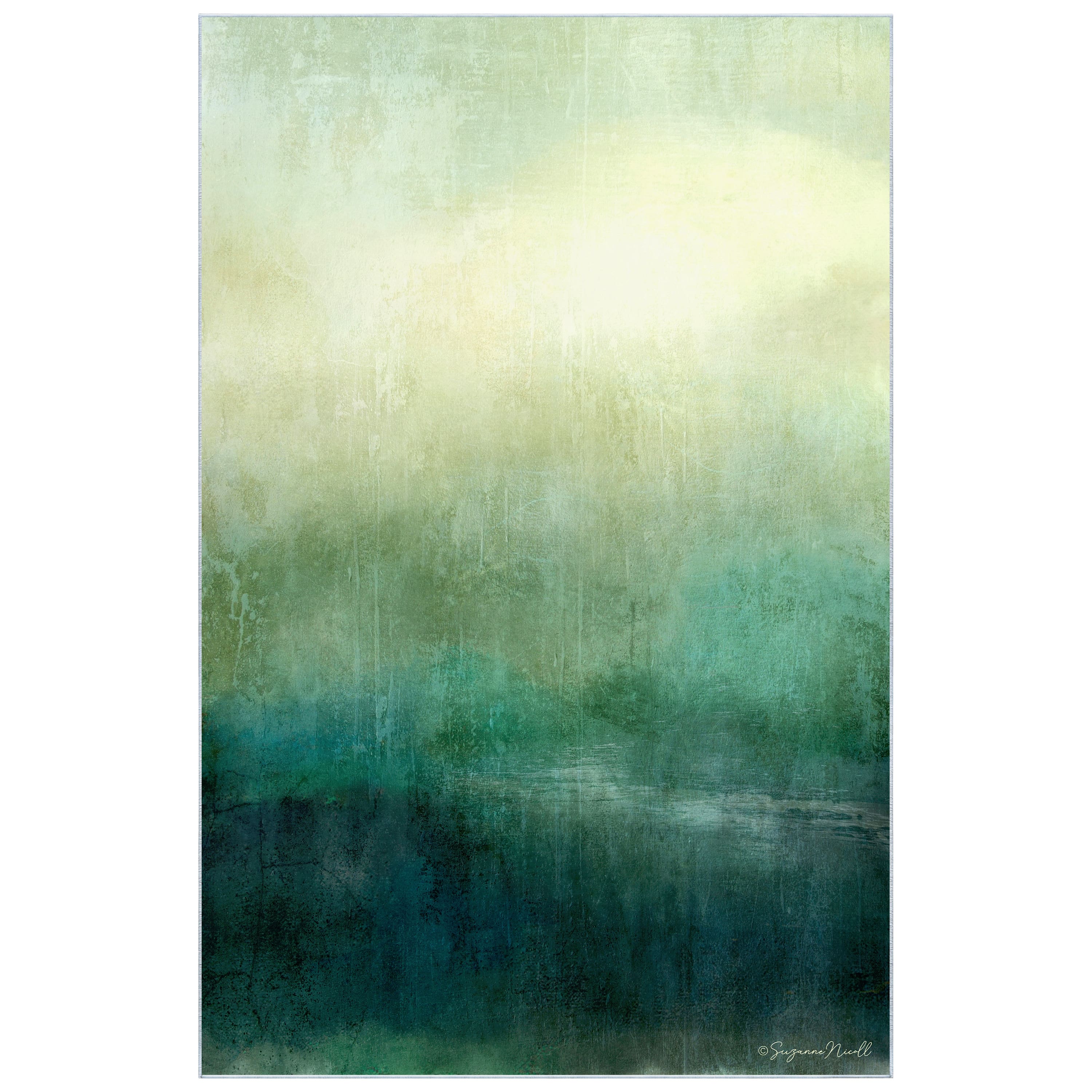 Empire Art Direct 5ft. x 7.5ft. Green Hidden Path I B Tapis D'Art Washable Area Rug