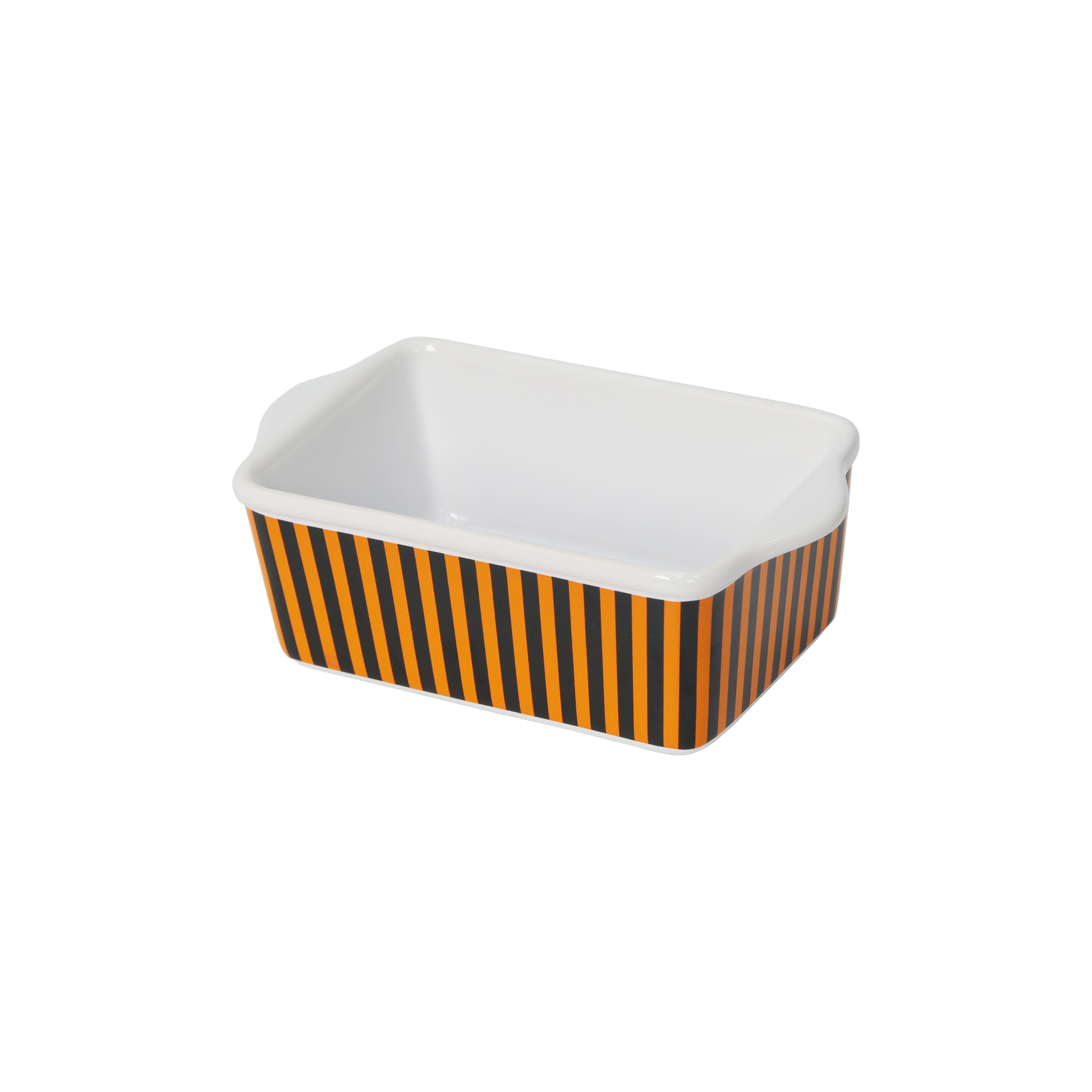 Black & Orange Stripped Mini Loaf Pan by Makery™
