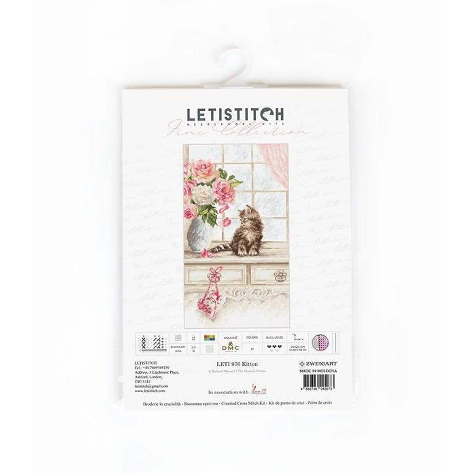 Letistitch Kitten Counted Cross Stitch Kit