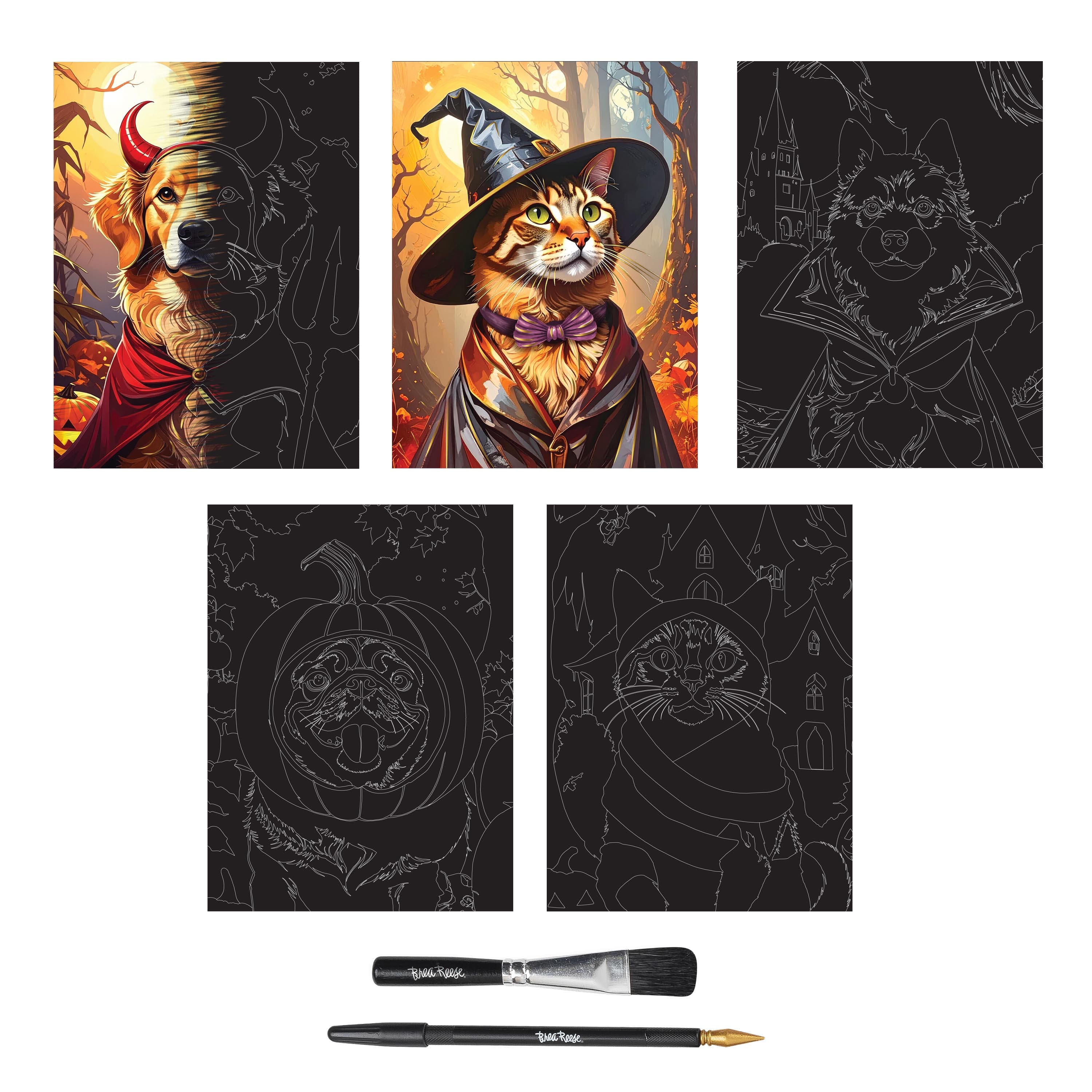 Brea Reese® 9" x 12" Pets in Costumes Scratch Art Paper Pad