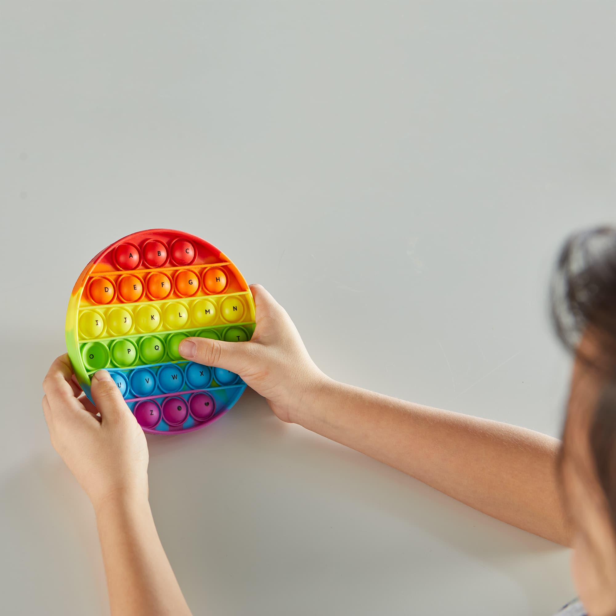 hand2mind Circular Alphabet Pop It Sensory Bubble Poppers, 6ct.