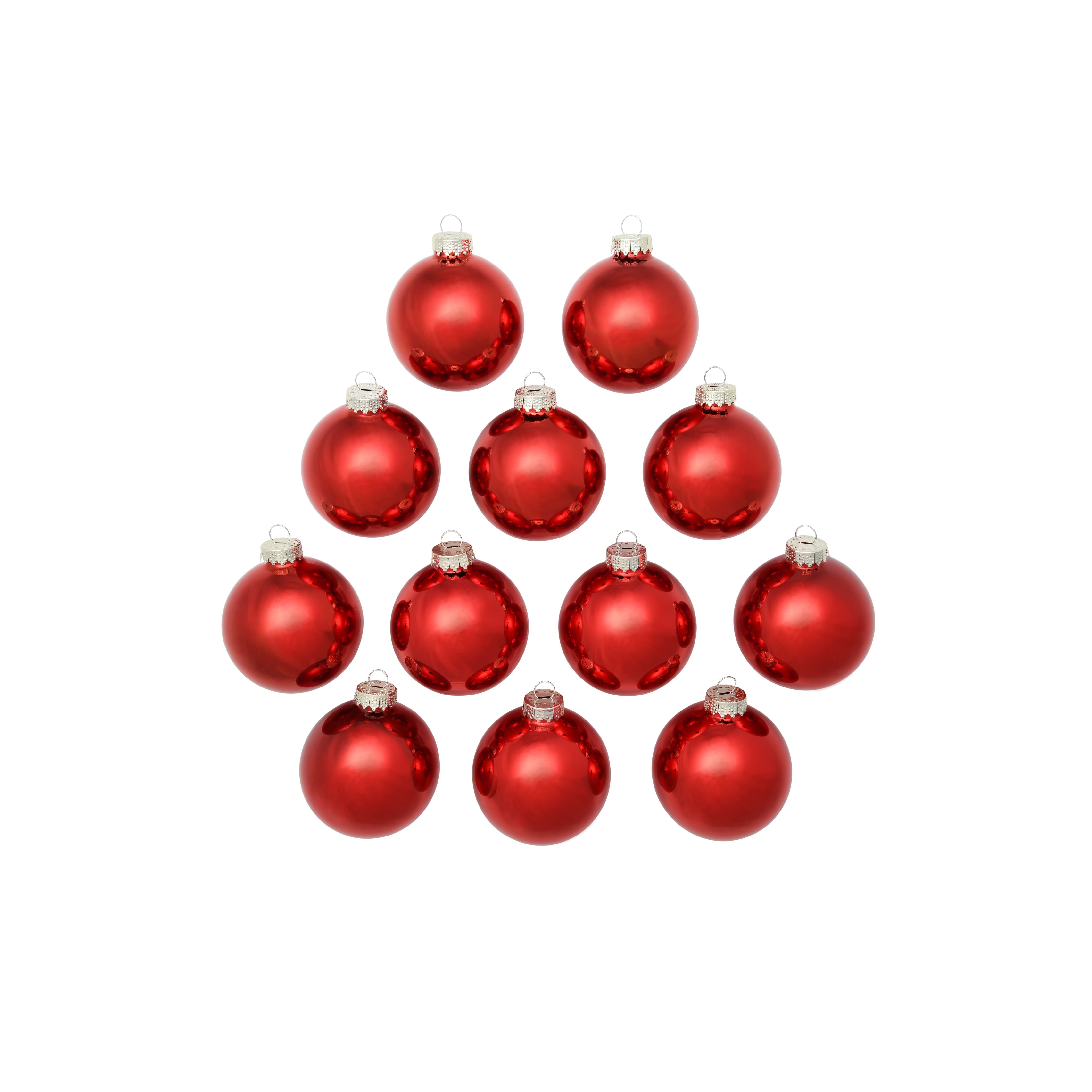 Whitehurst 12ct. 2.75" Shiny Glass Ball Ornaments