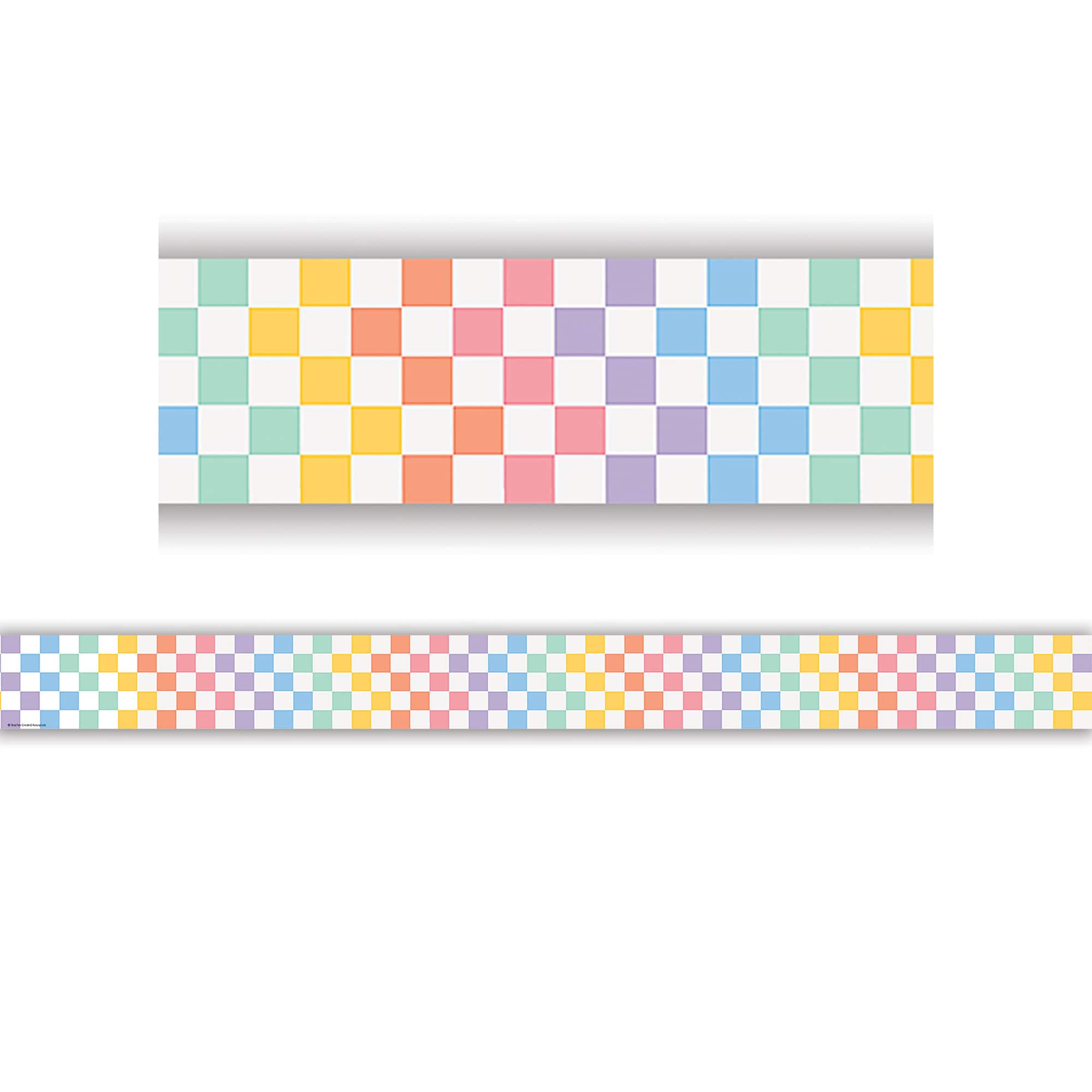 Teacher Created Resources® Cool for School Checkers Straight Border Trim, 6 Packs of 12