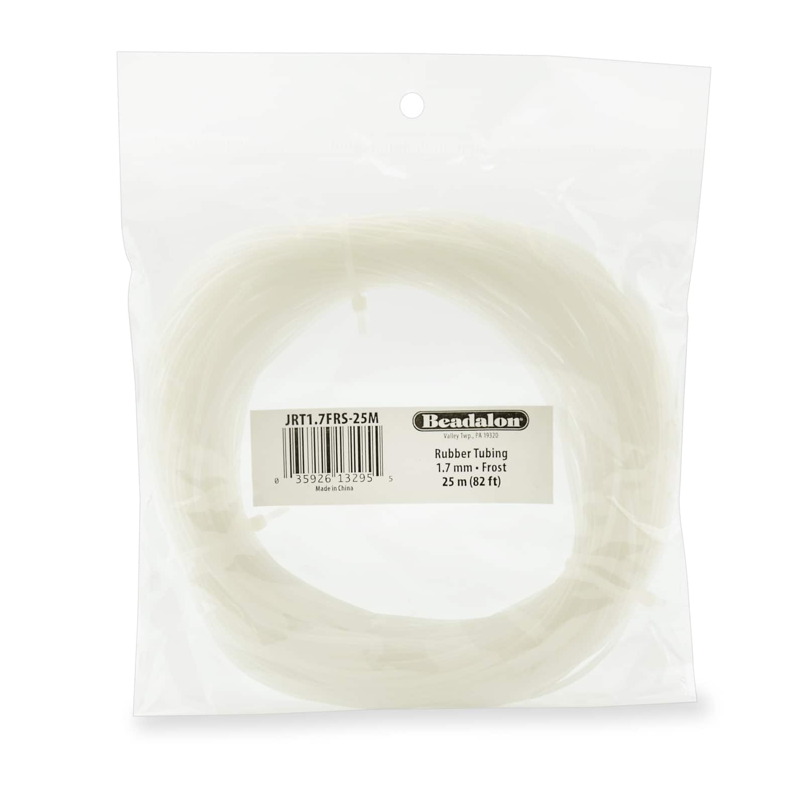 Beadalon® 1.7mm Frost Rubber Tubing, 25m