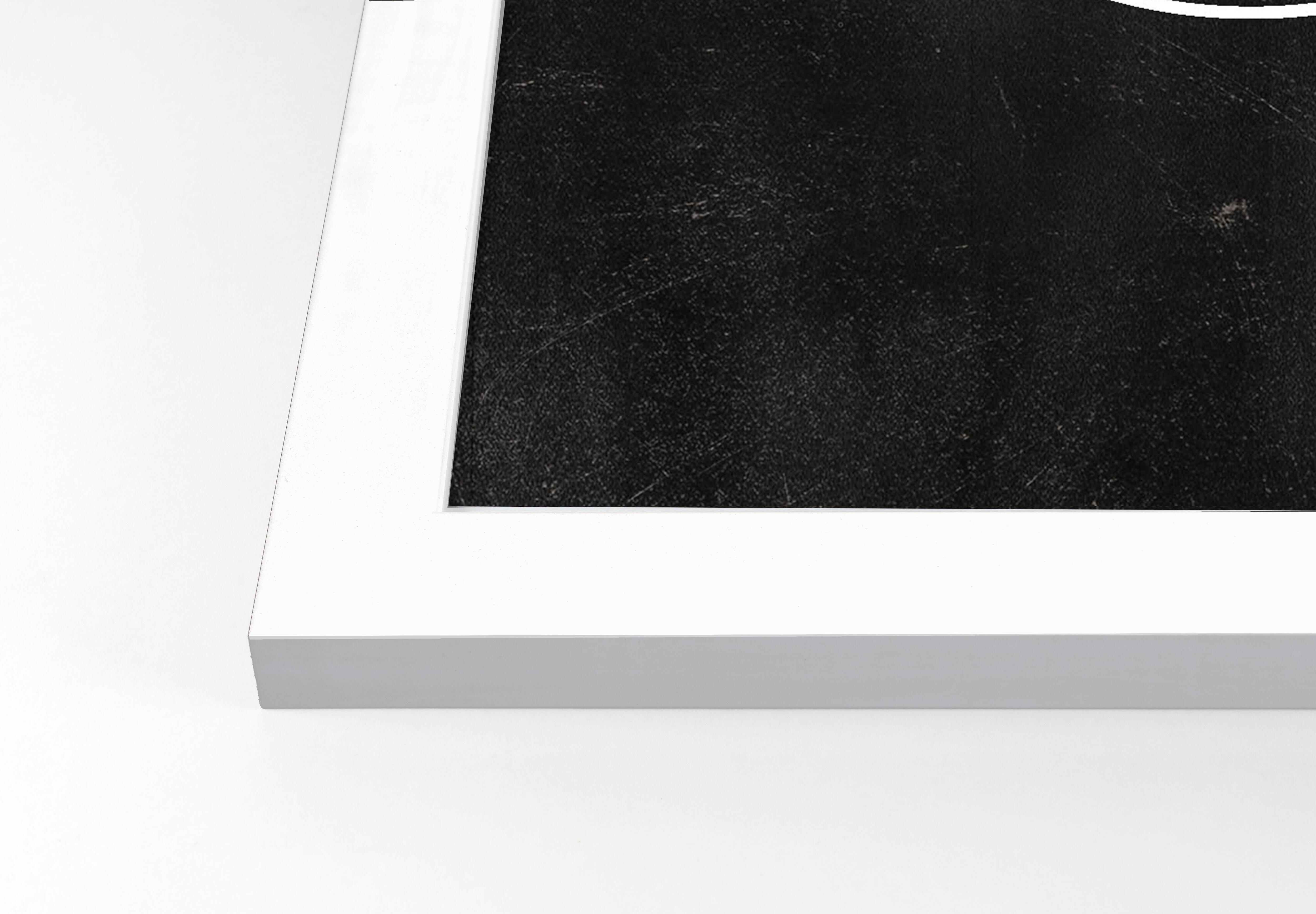 Moon Circle 6 11" x 14" White Framed Print Under Plexiglass