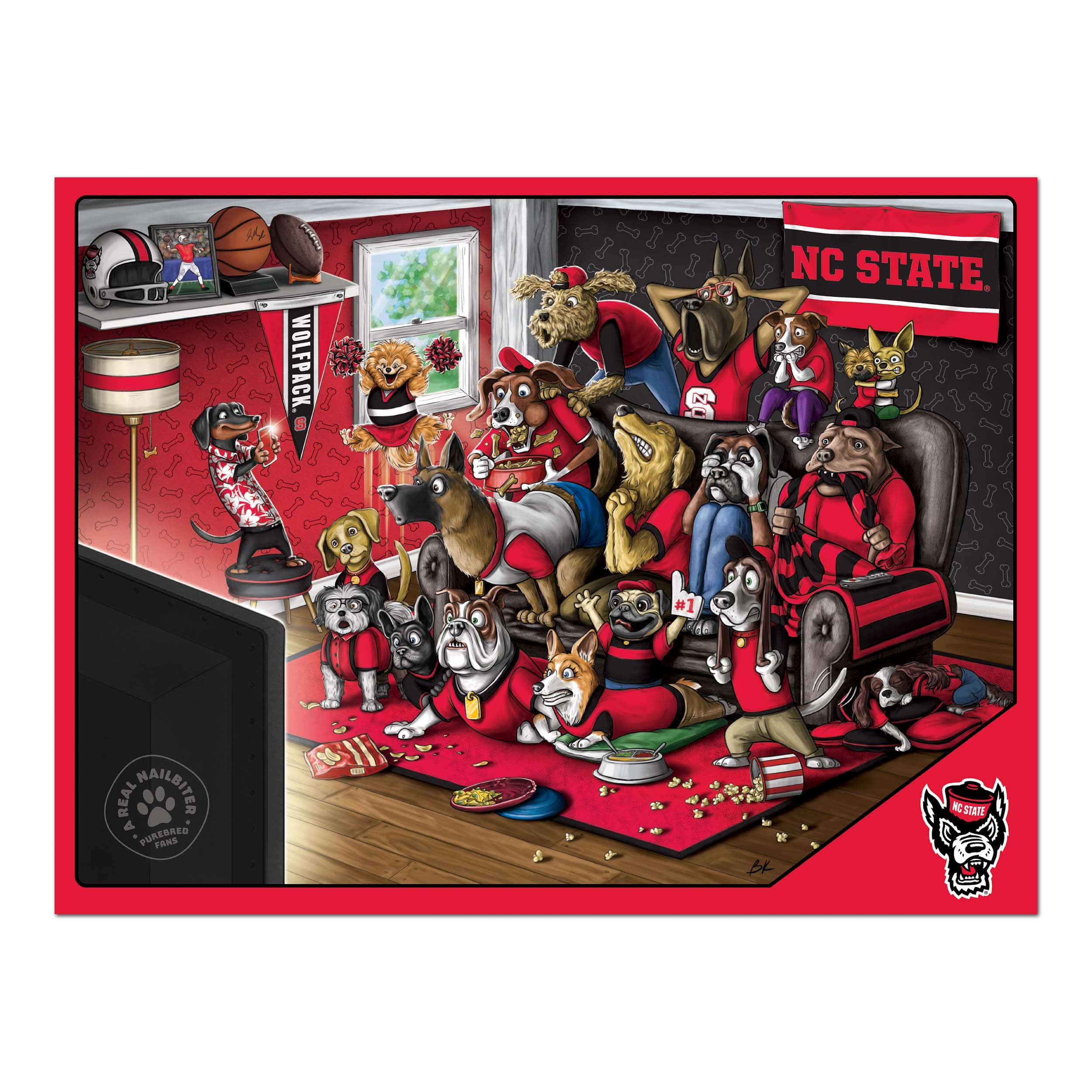 College Football Purebred Fans A Real Nailbiter 500 Piece Puzzle