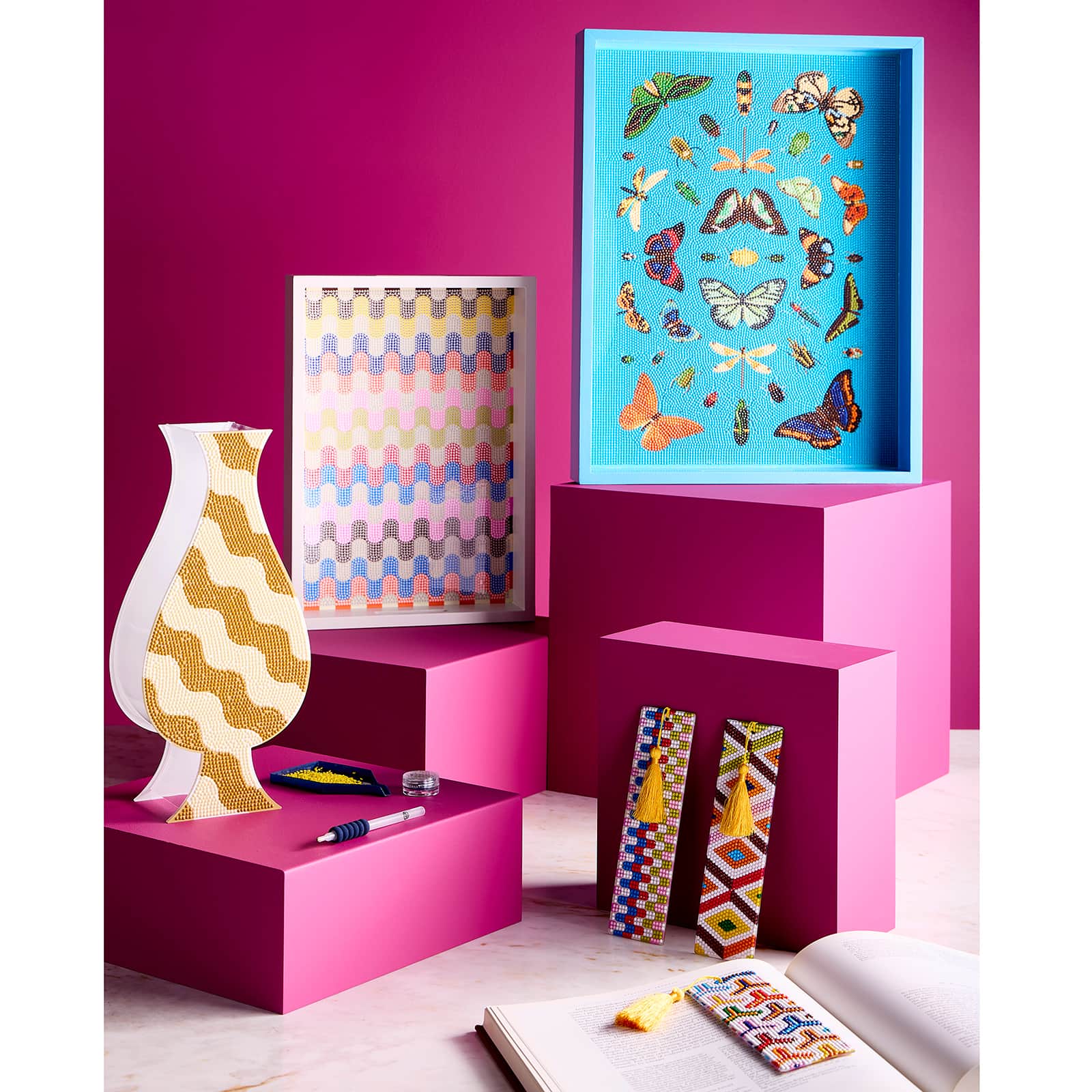 Jonathan Adler x Michaels 14" x 18" Butterfly Diamond Art Tray Kit