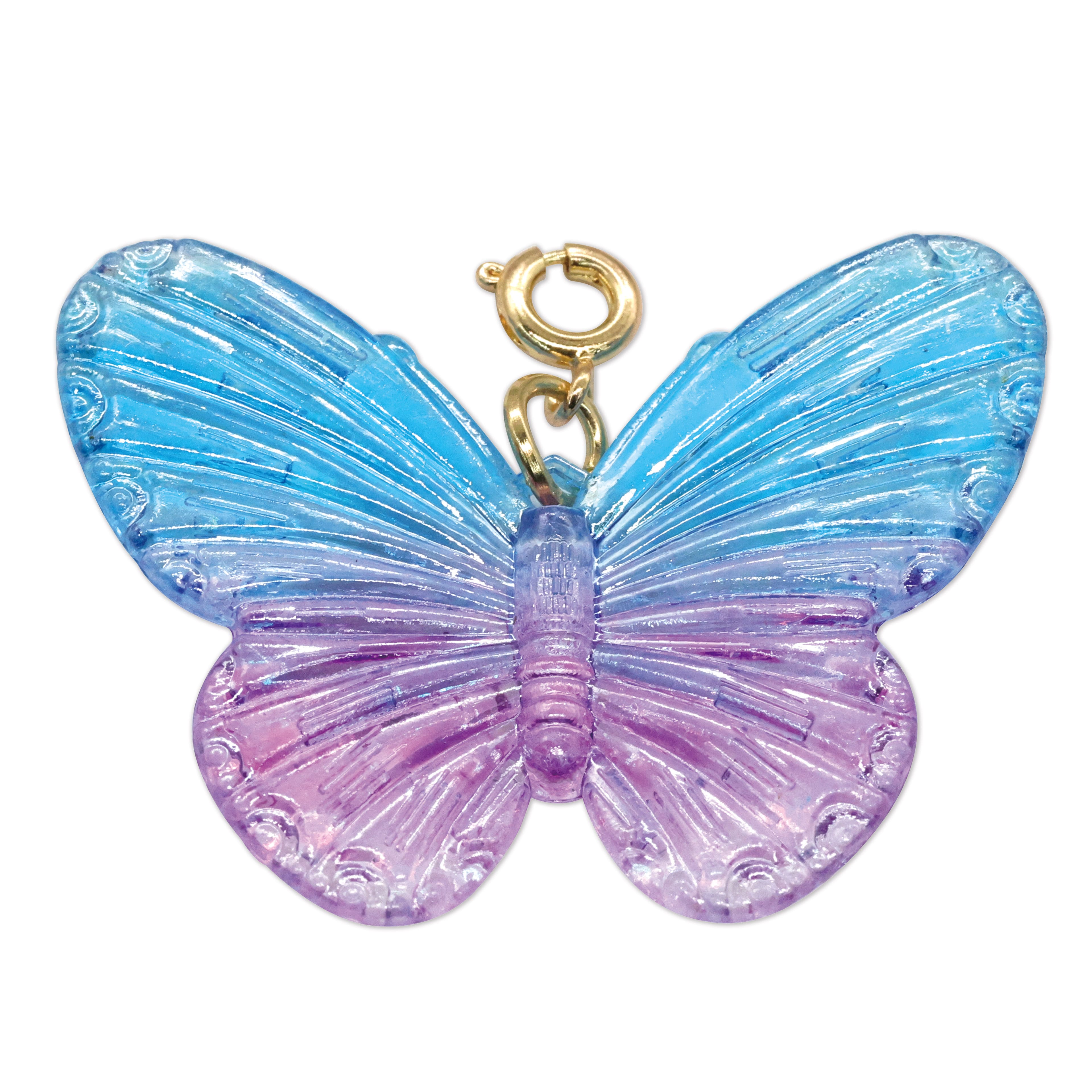 Breloque en forme de papillon bleue et mauve de Creatology