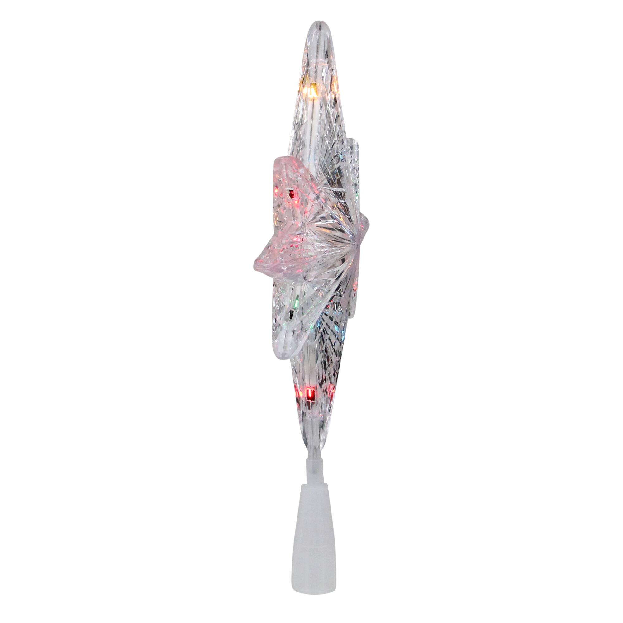 11" Lighted Clear Crystal Star of Bethlehem Tree Topper