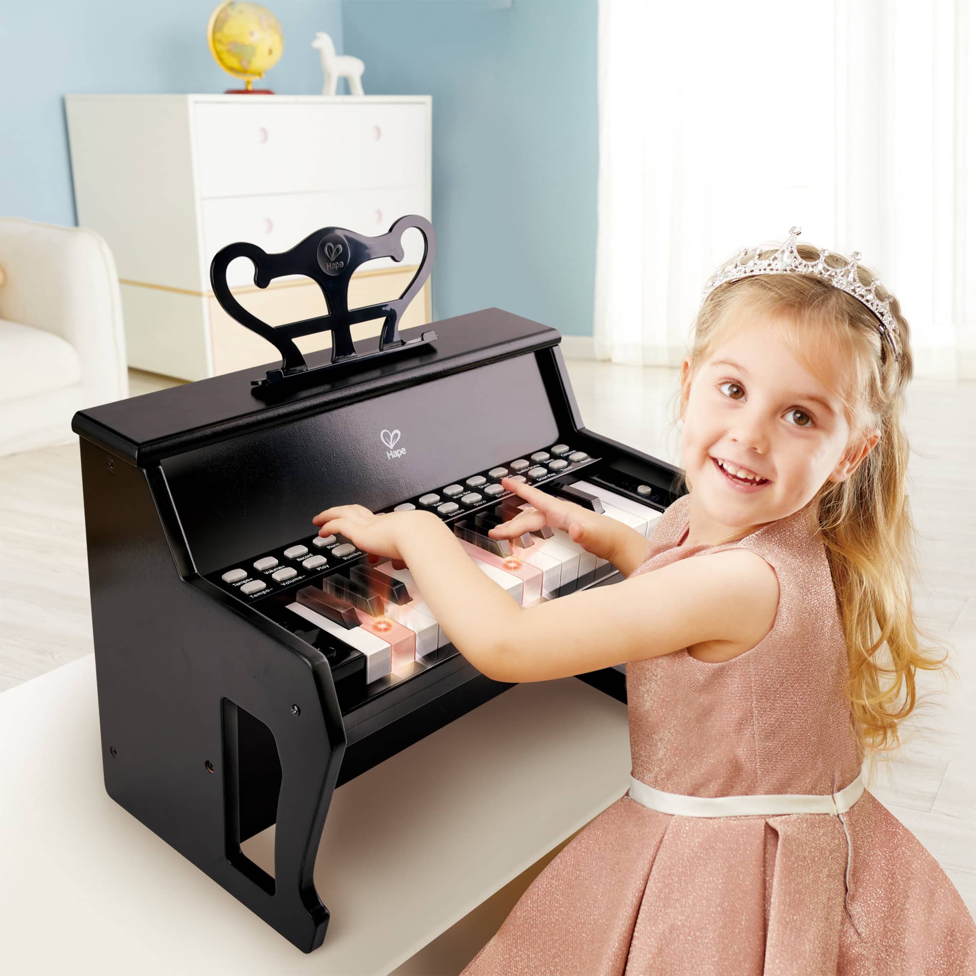 Hape Learn With Lights Black Electronic Piano