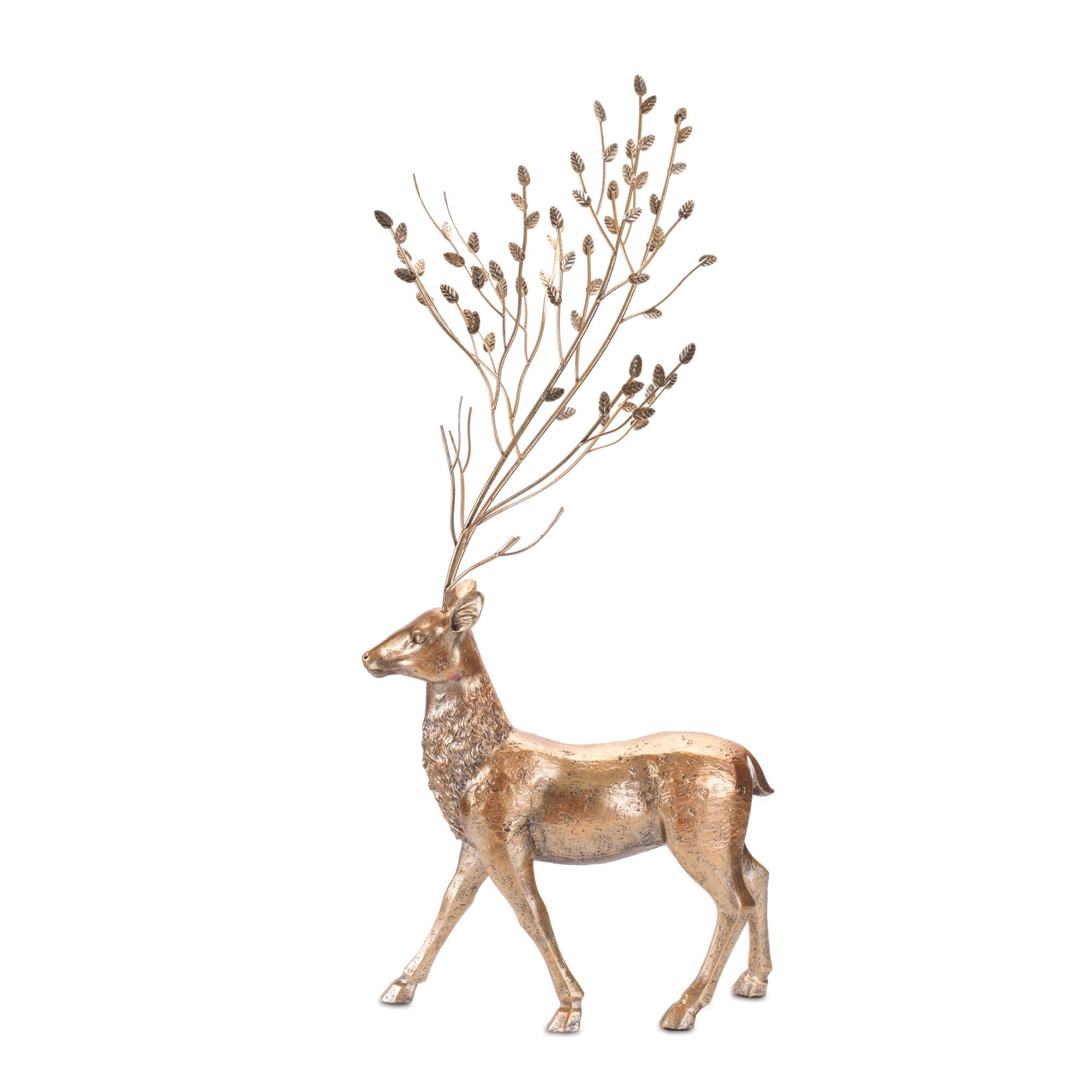 Melrose 39" Deer Figurines with Branch Antlers, 2ct.