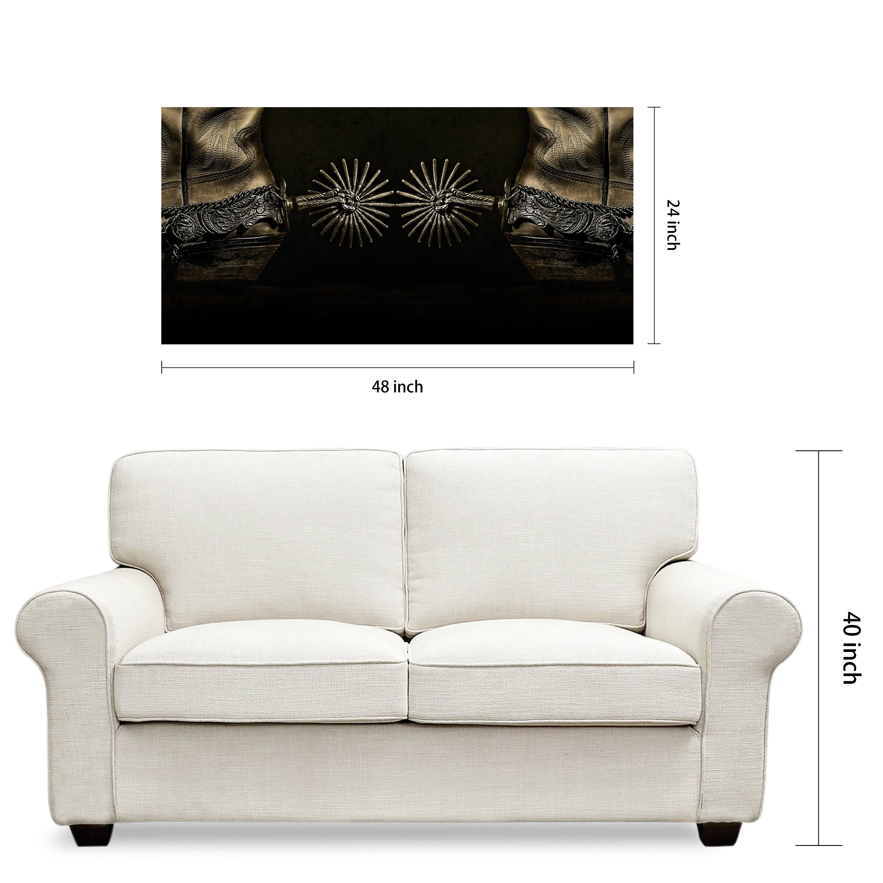 Empire Art Direct 48" x 24" Silver Spur Spiral Frameless Printed Tempered Glass Wall Art