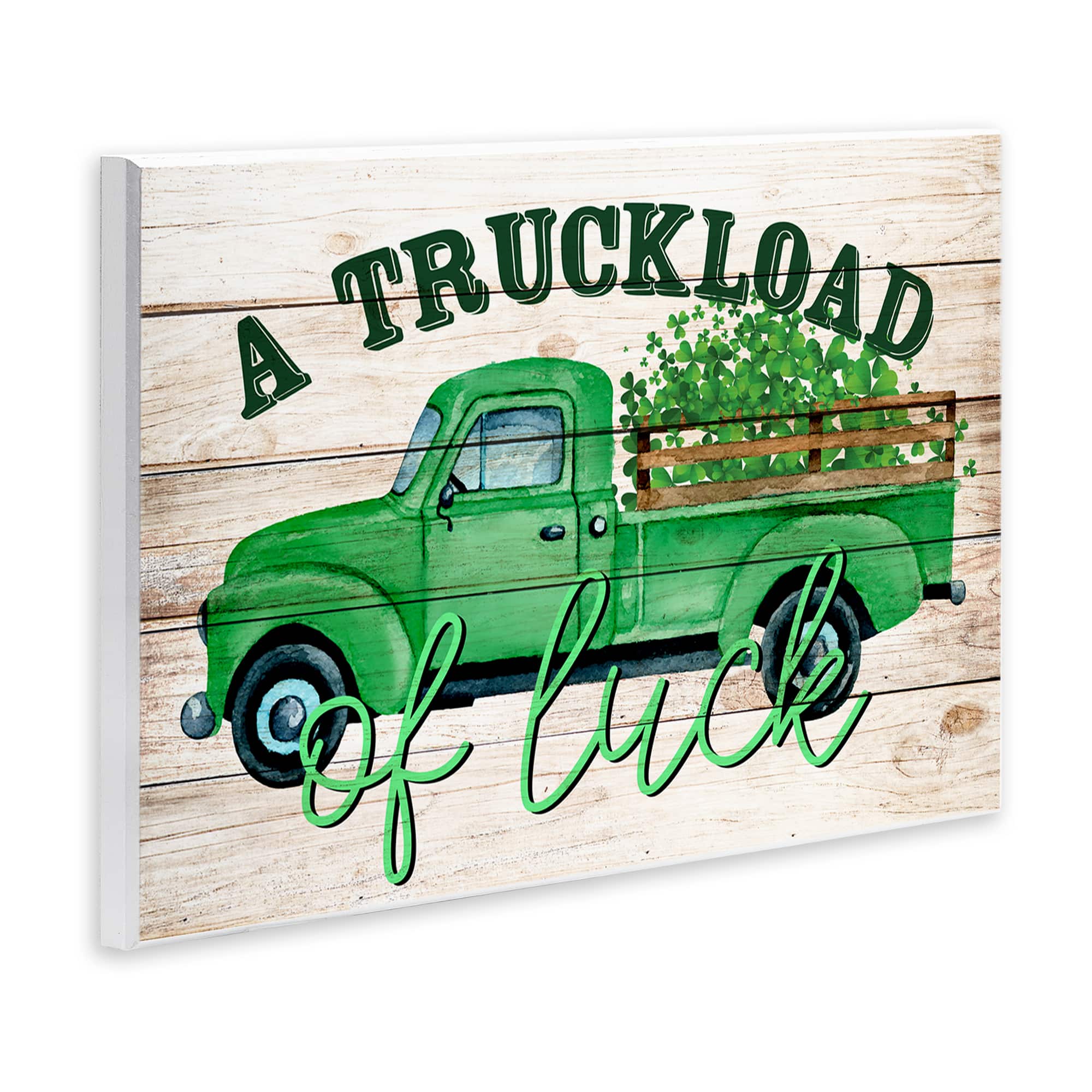Stupell Industries Truckload Of Luck St Patrick's Day Farmhouse Canvas Wall Art