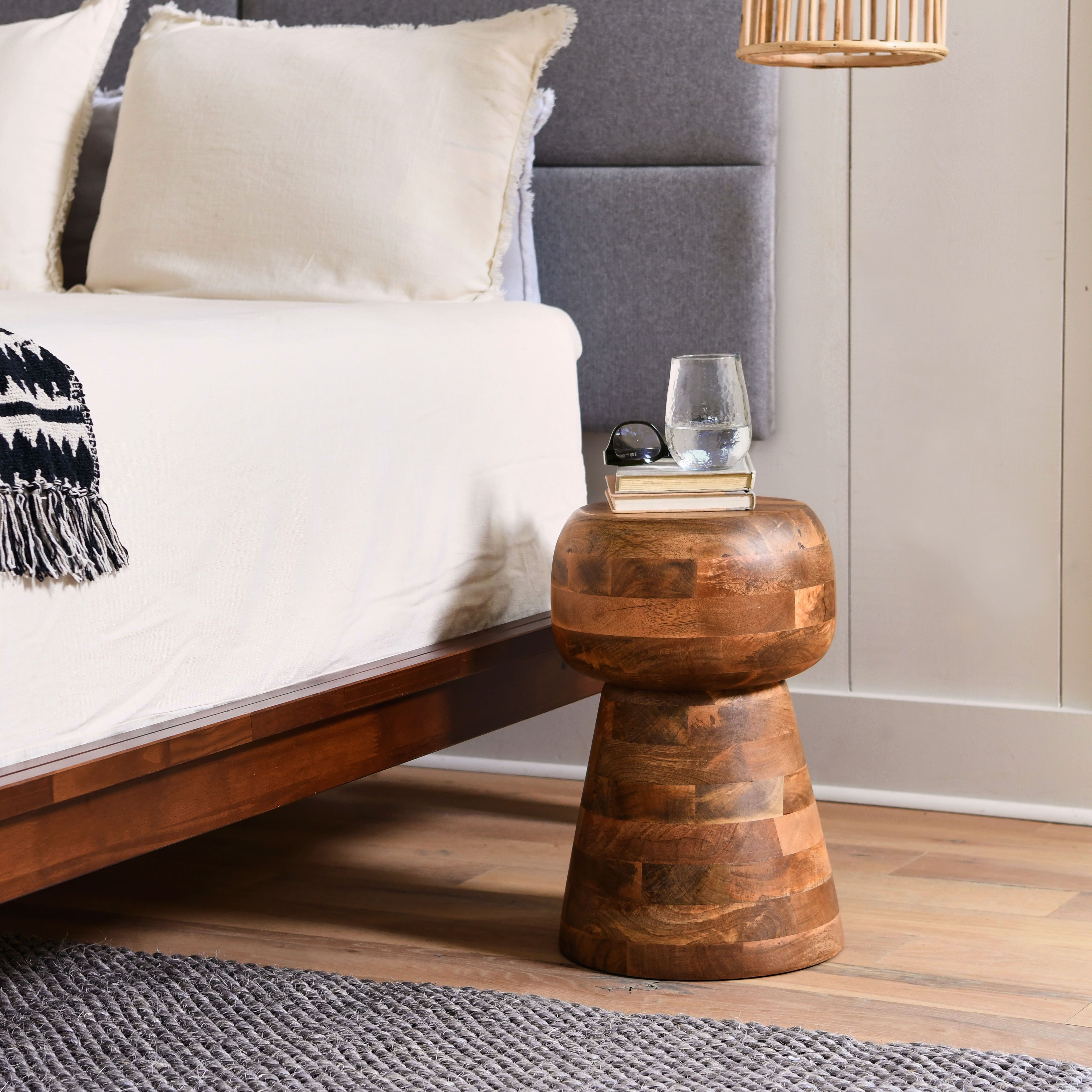 Hello Honey® Cuvee Modern Boho Solid Wood End Table