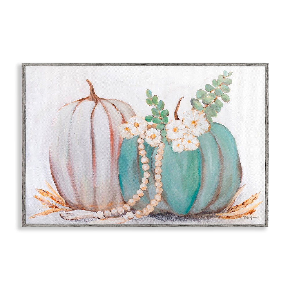 Stupell Industries Country Fall Pumpkins Framed Giclee Art